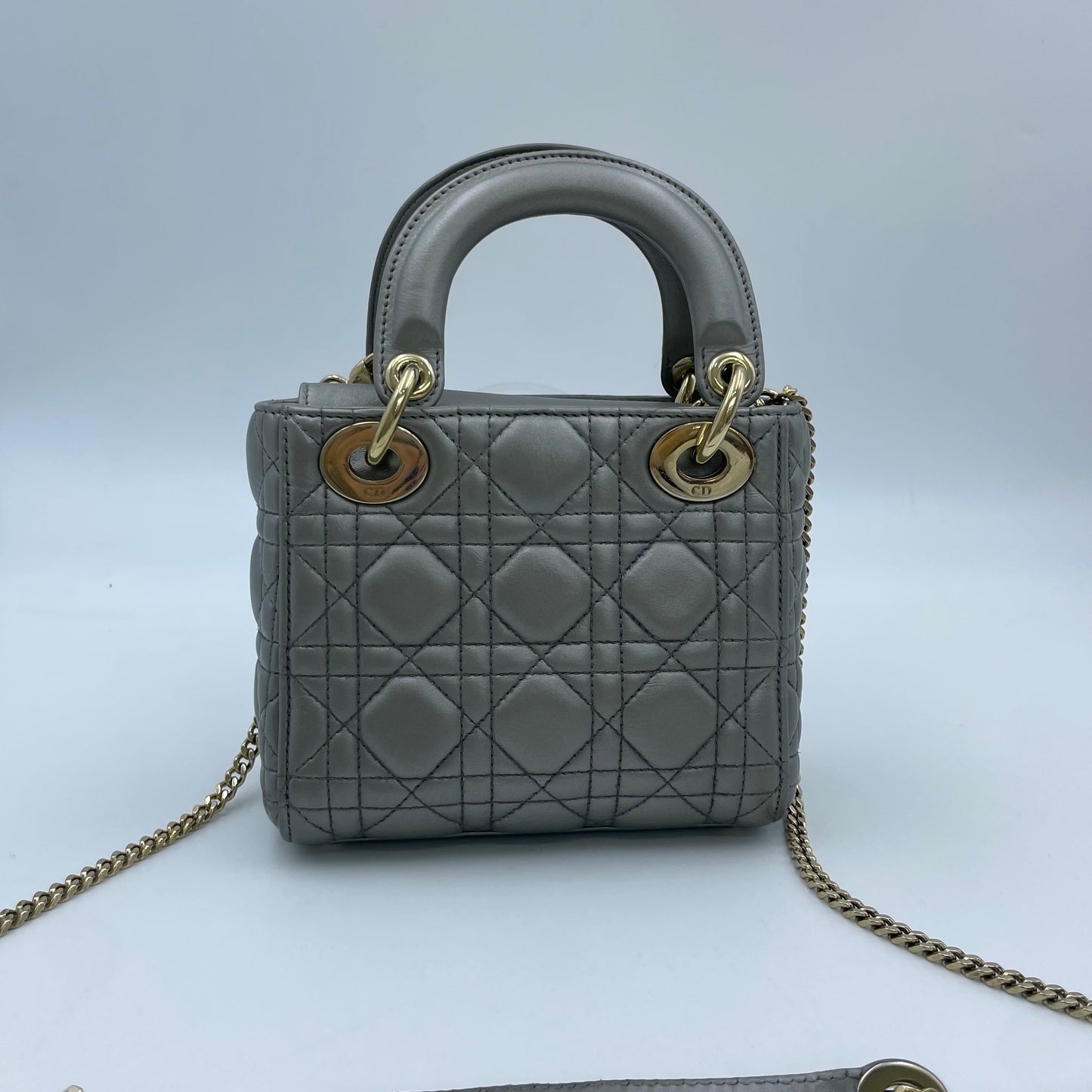 Dior - Lady Dior - Leather - Grey - (mini)