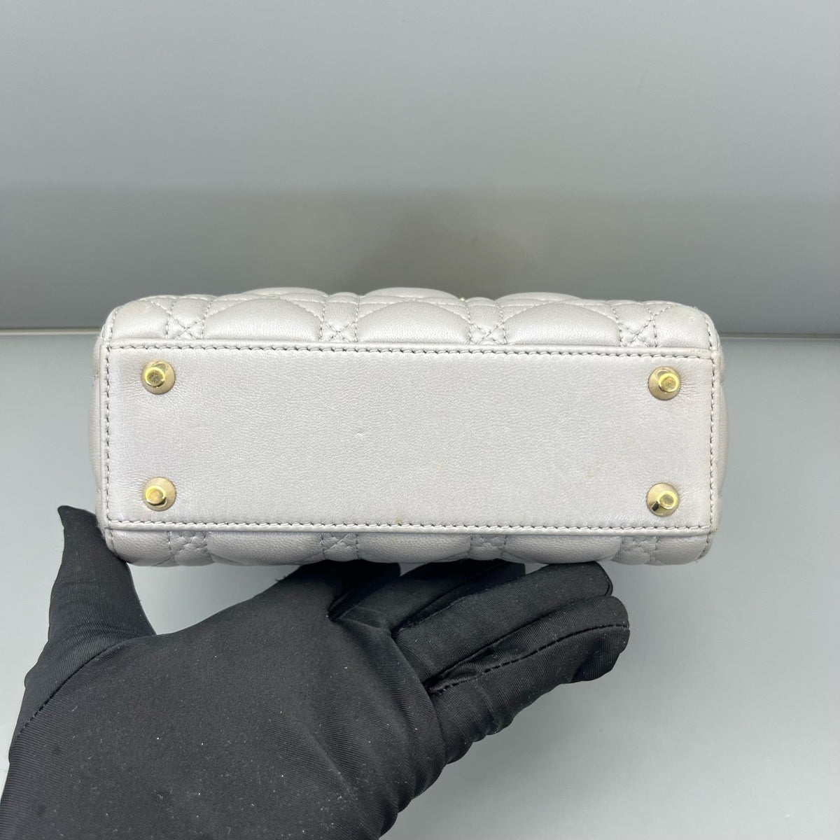 Dior - Lady Dior - Leather - Grey - (mini)