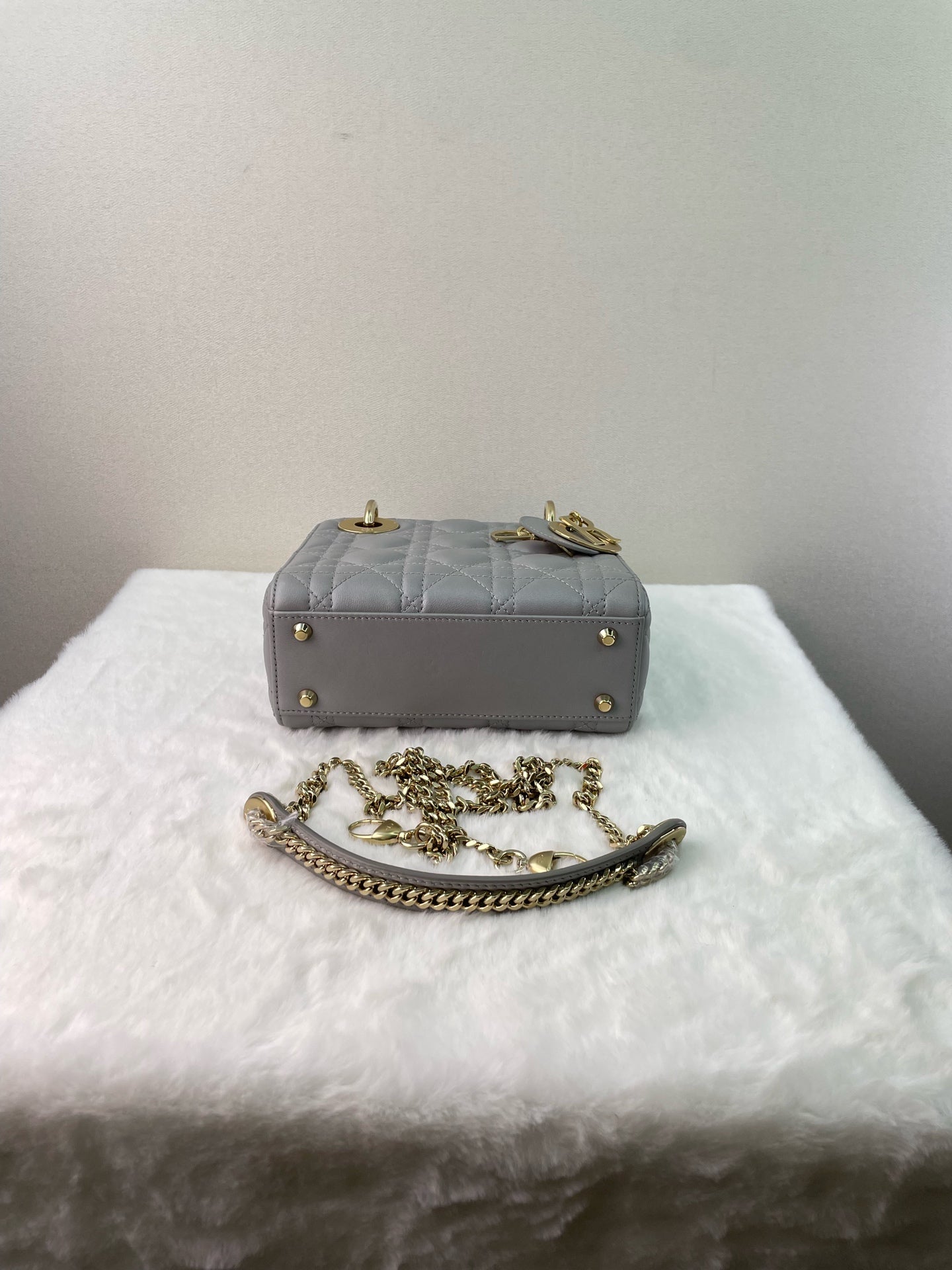 Dior - Lady Dior - Leather - Grey - (mini)