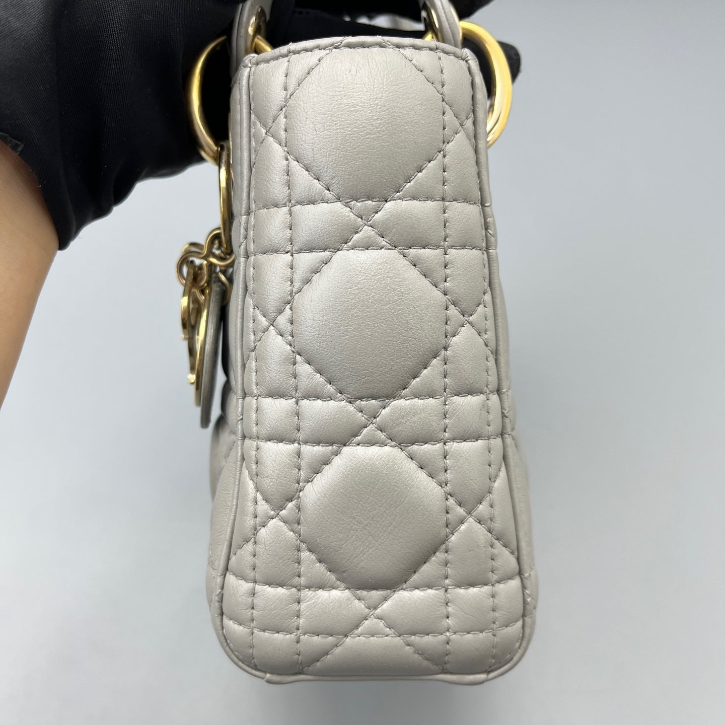 Dior - Lady Dior - Leather - Grey - (mini)
