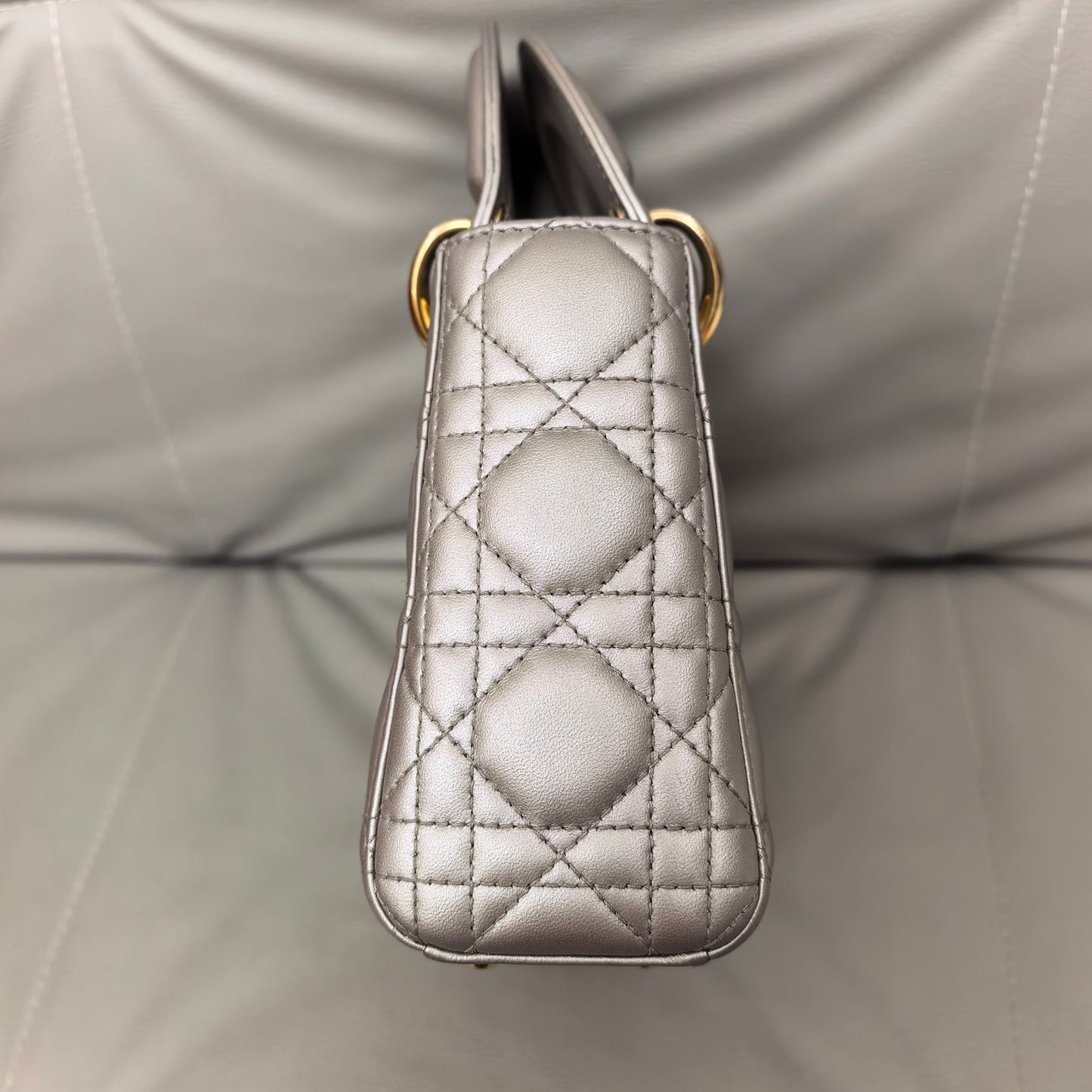 Dior - Lady Dior - Leather - Grey - (mini)