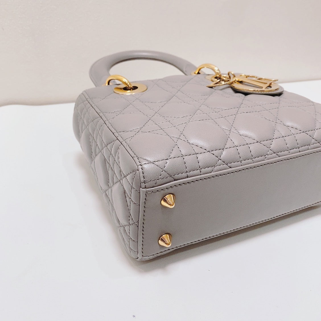 Dior - Lady Dior - Leather - Grey - (mini)