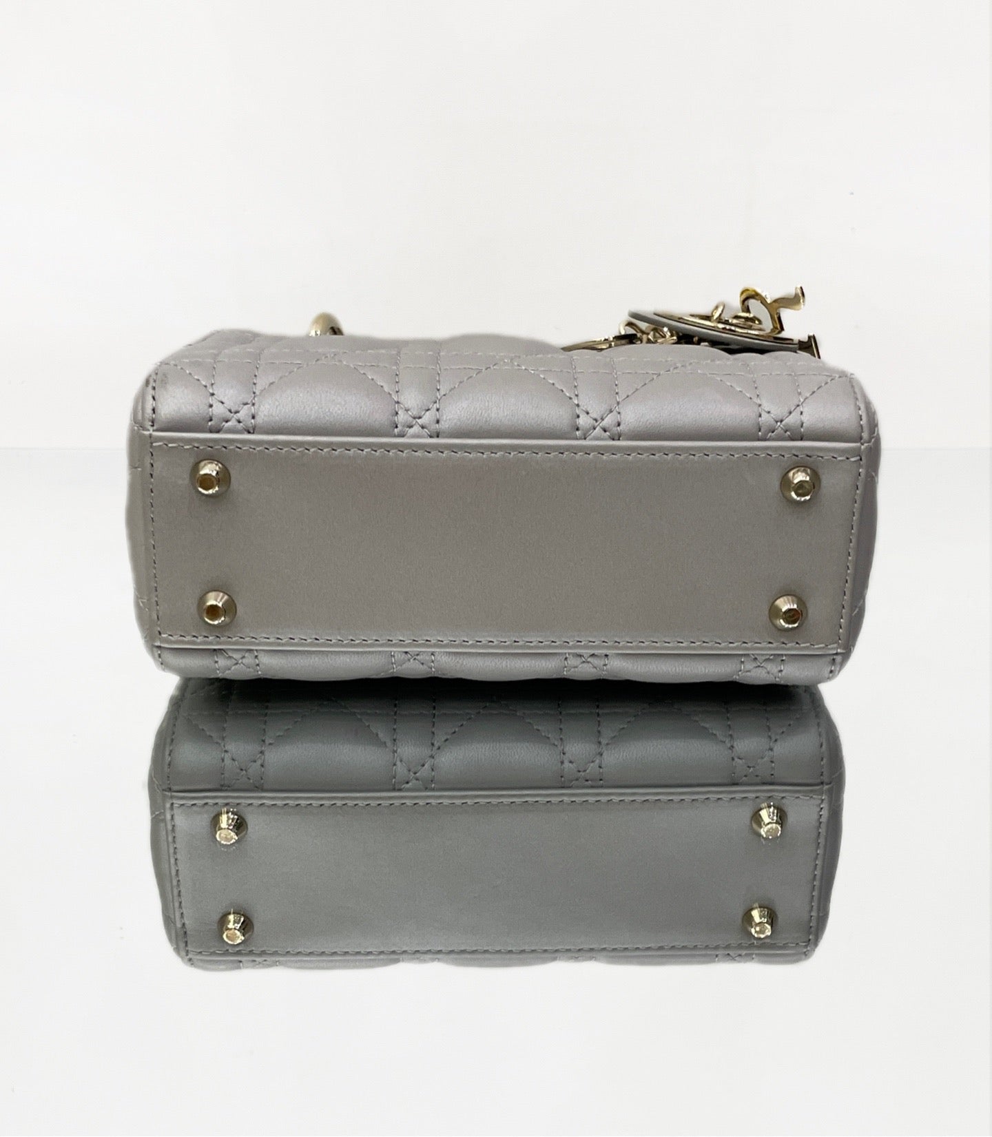 Dior - Lady Dior - Leather - Grey - (mini)