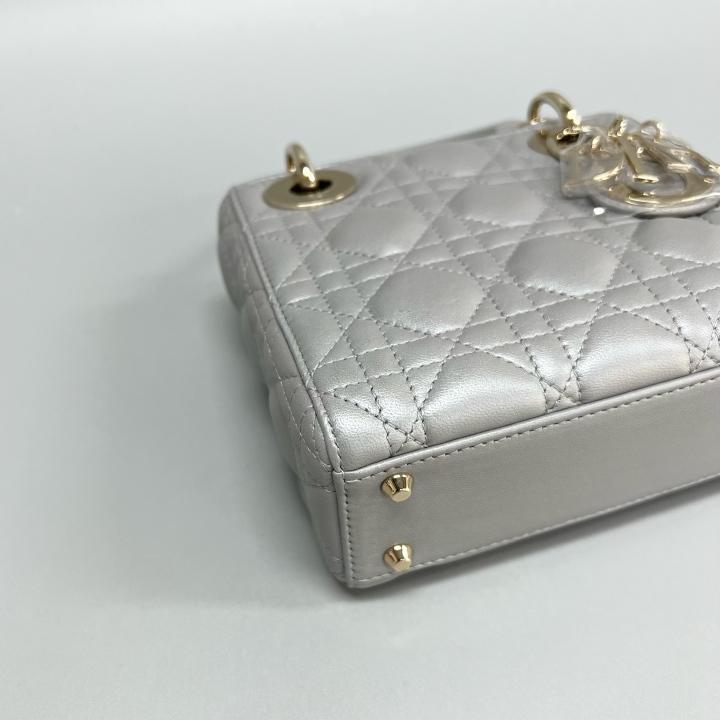 Dior - Lady Dior - Leather - Grey - (mini)