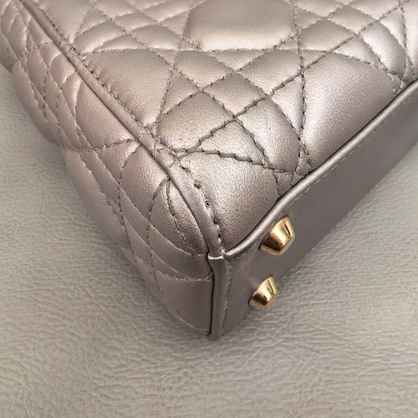Dior - Lady Dior - Leather - Grey - (mini)