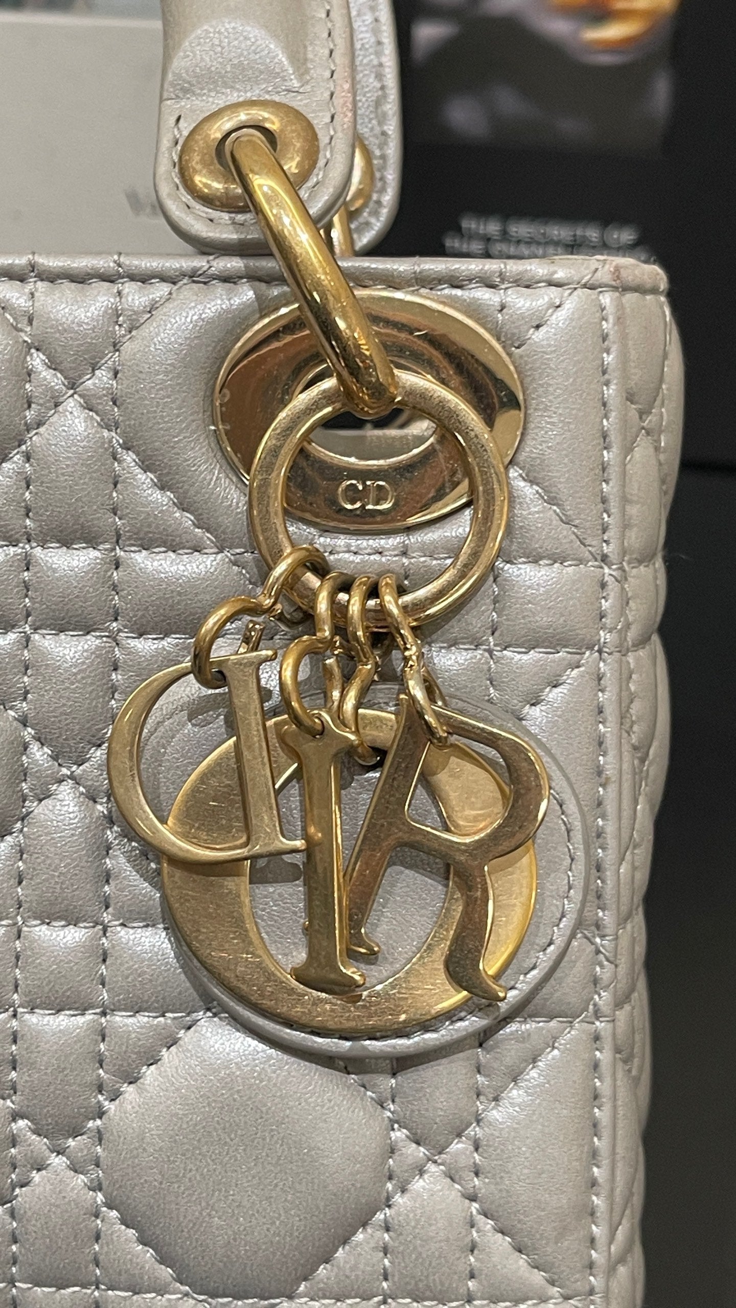 Dior - Lady Dior - Leather - Grey - (mini)