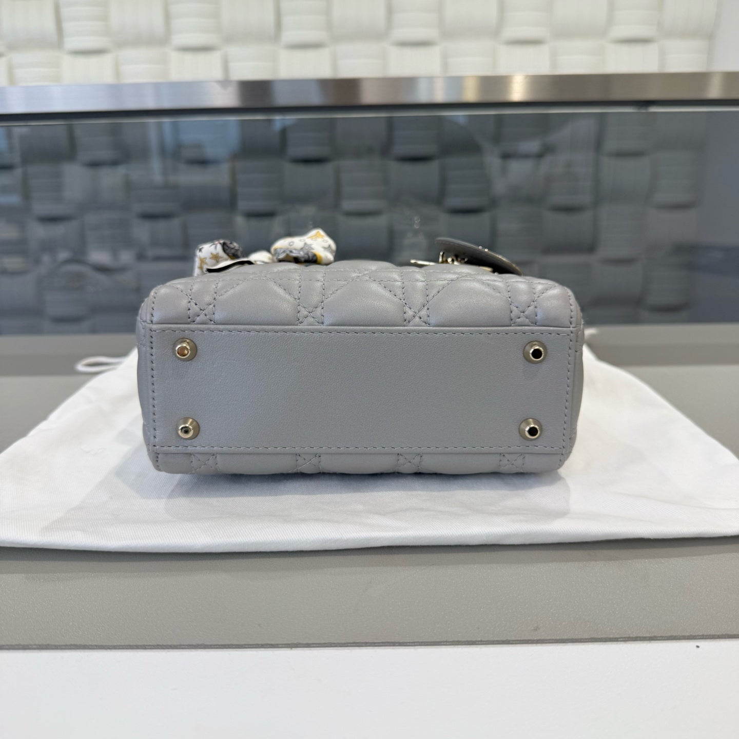 Dior - Lady Dior - Leather - Grey - (mini)