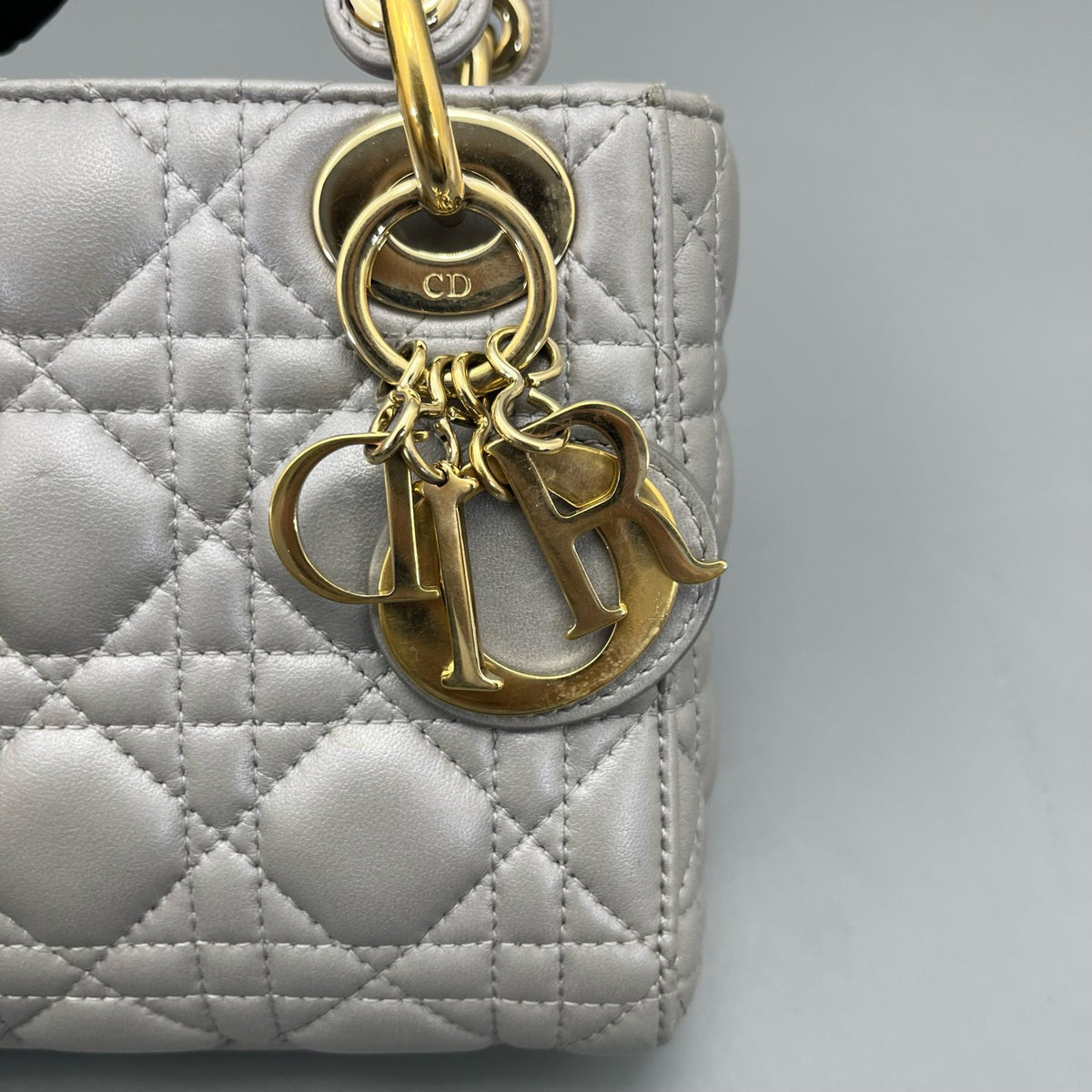 Dior - Lady Dior - Leather - Grey - (mini)