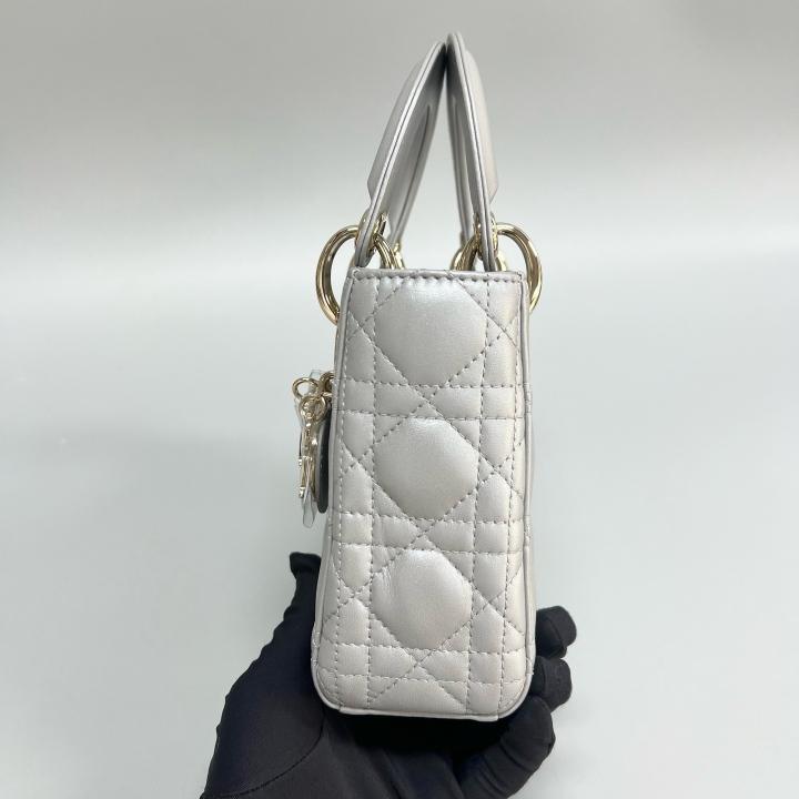 Dior - Lady Dior - Leather - Grey - (mini)
