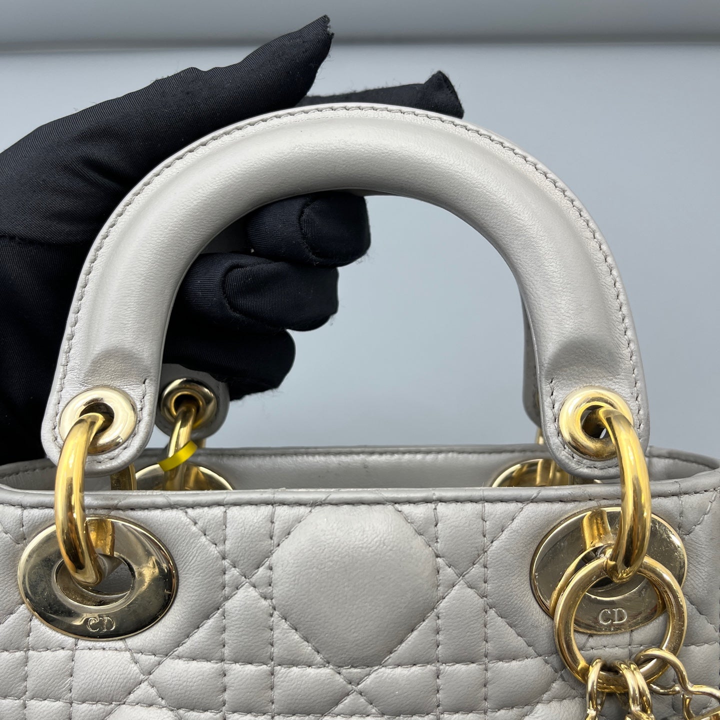 Dior - Lady Dior - Leather - Grey - (mini)