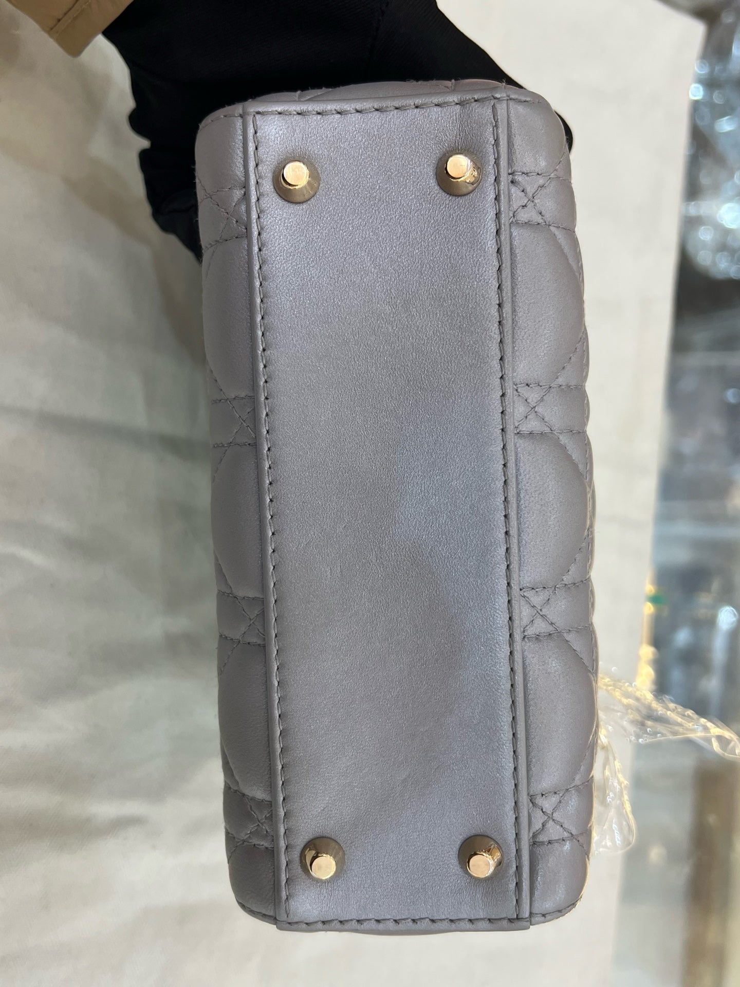 Dior - Lady Dior - Leather - Grey - (mini)