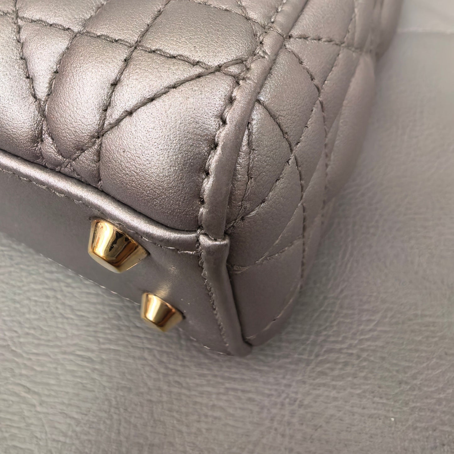 Dior - Lady Dior - Leather - Grey - (mini)