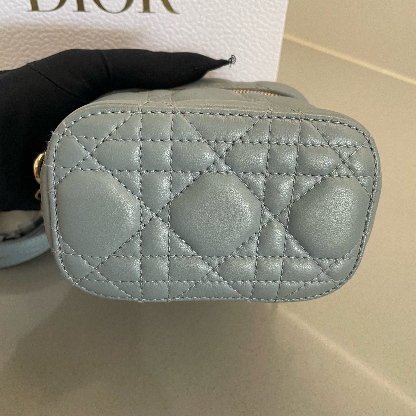 Dior - Lady Dior - Leather - Grey - (mini)
