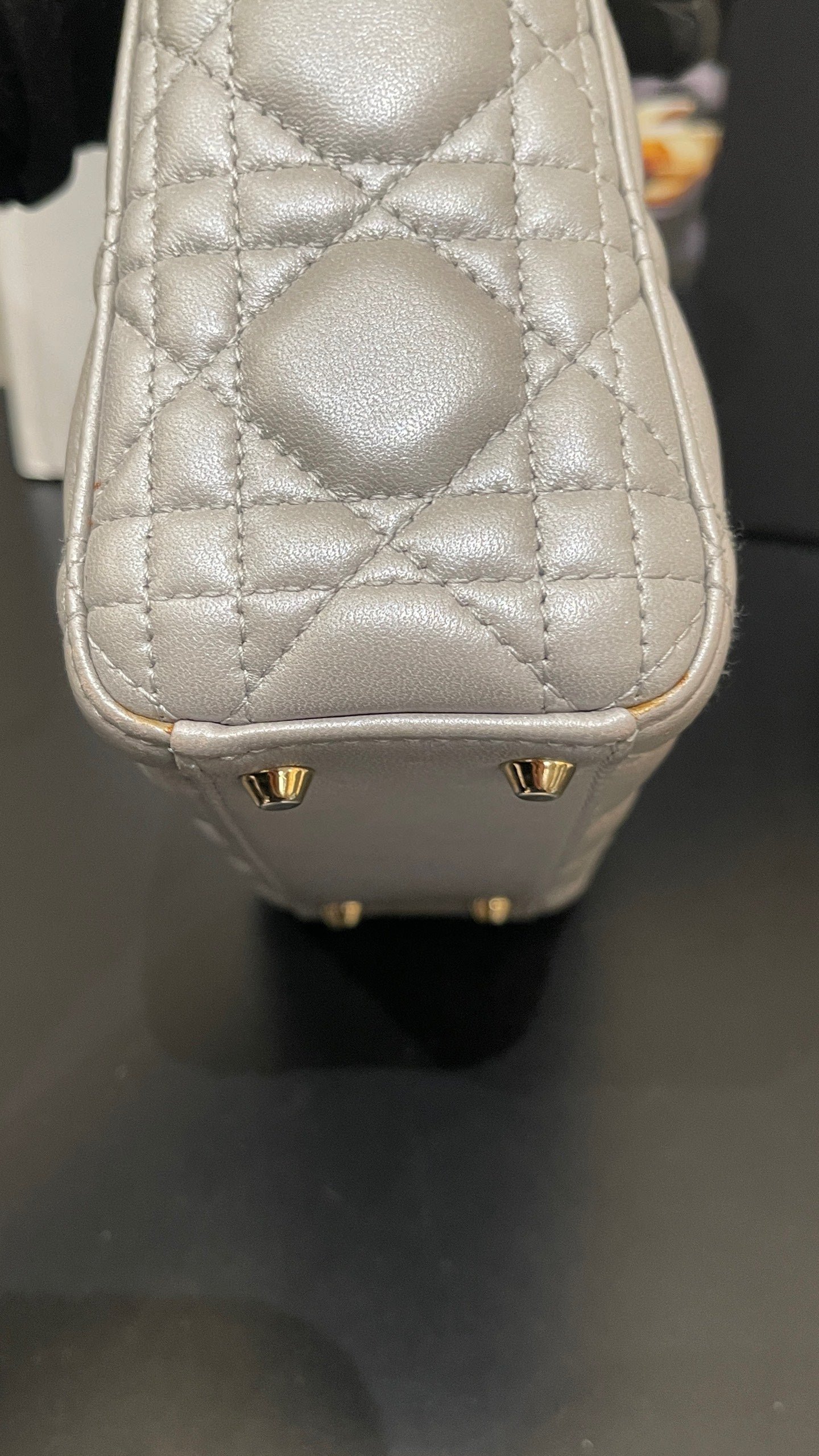 Dior - Lady Dior - Leather - Grey - (mini)