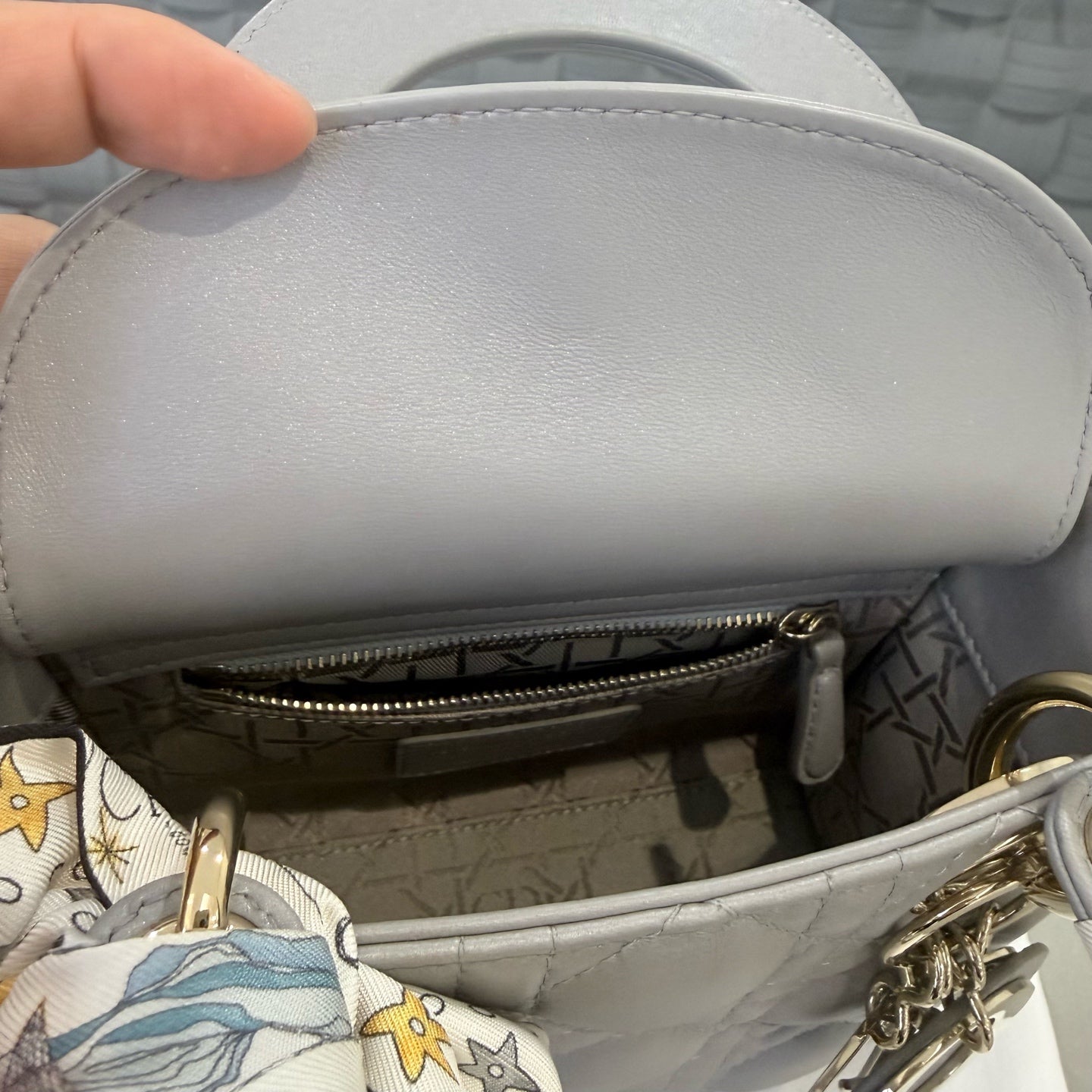 Dior - Lady Dior - Leather - Grey - (mini)