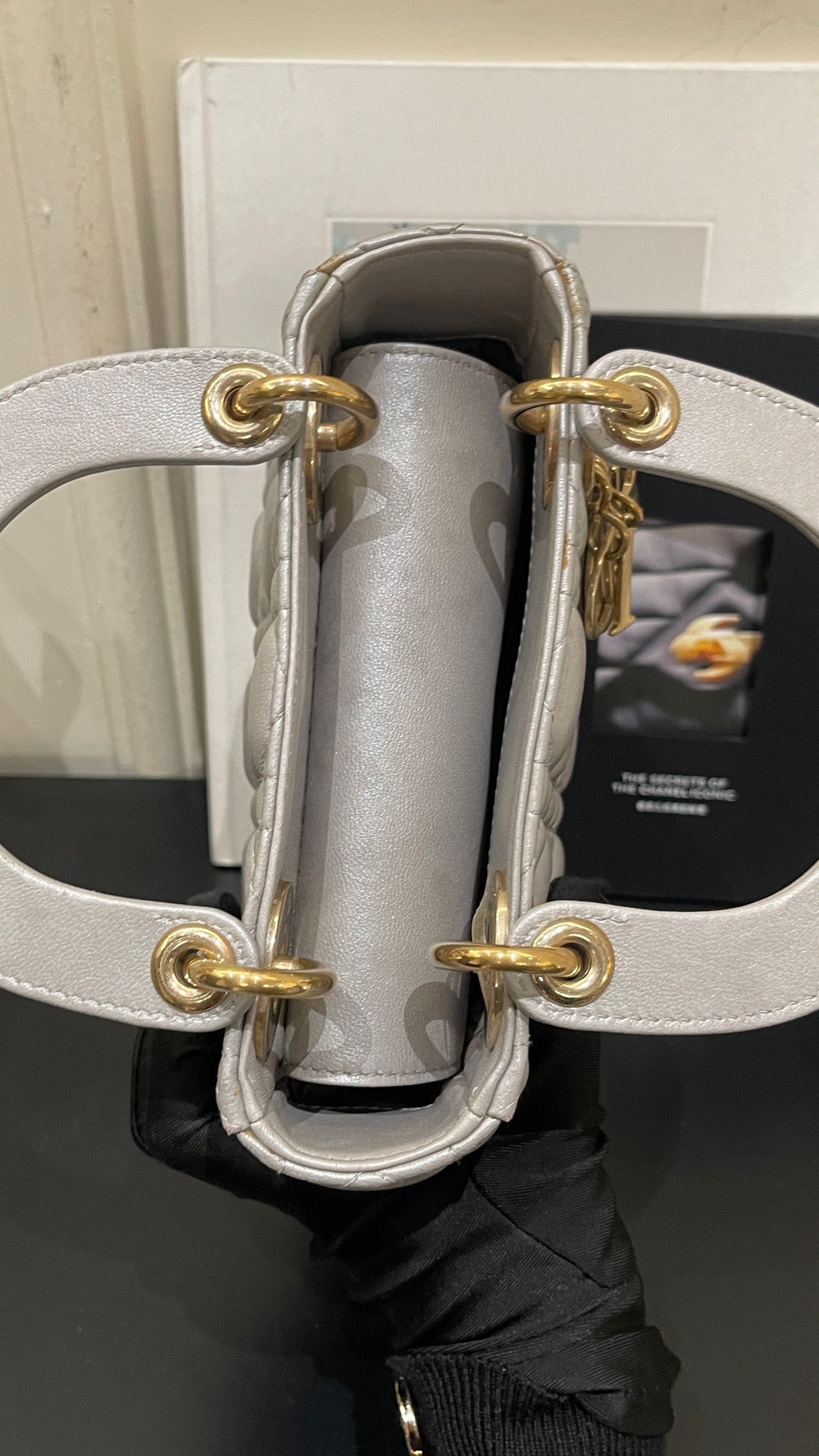 Dior - Lady Dior - Leather - Grey - (mini)