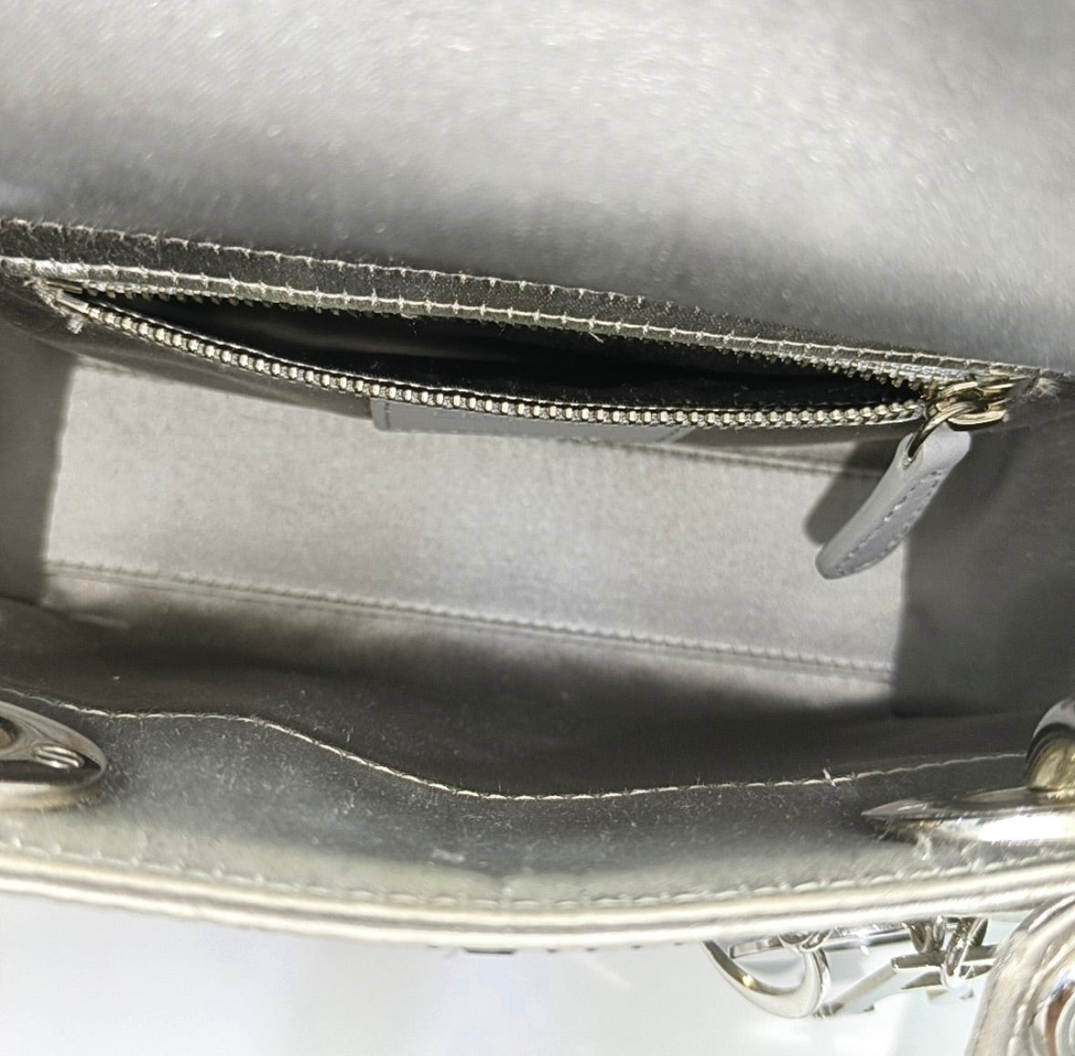 Dior - Lady Dior - Leather - Grey - (mini)