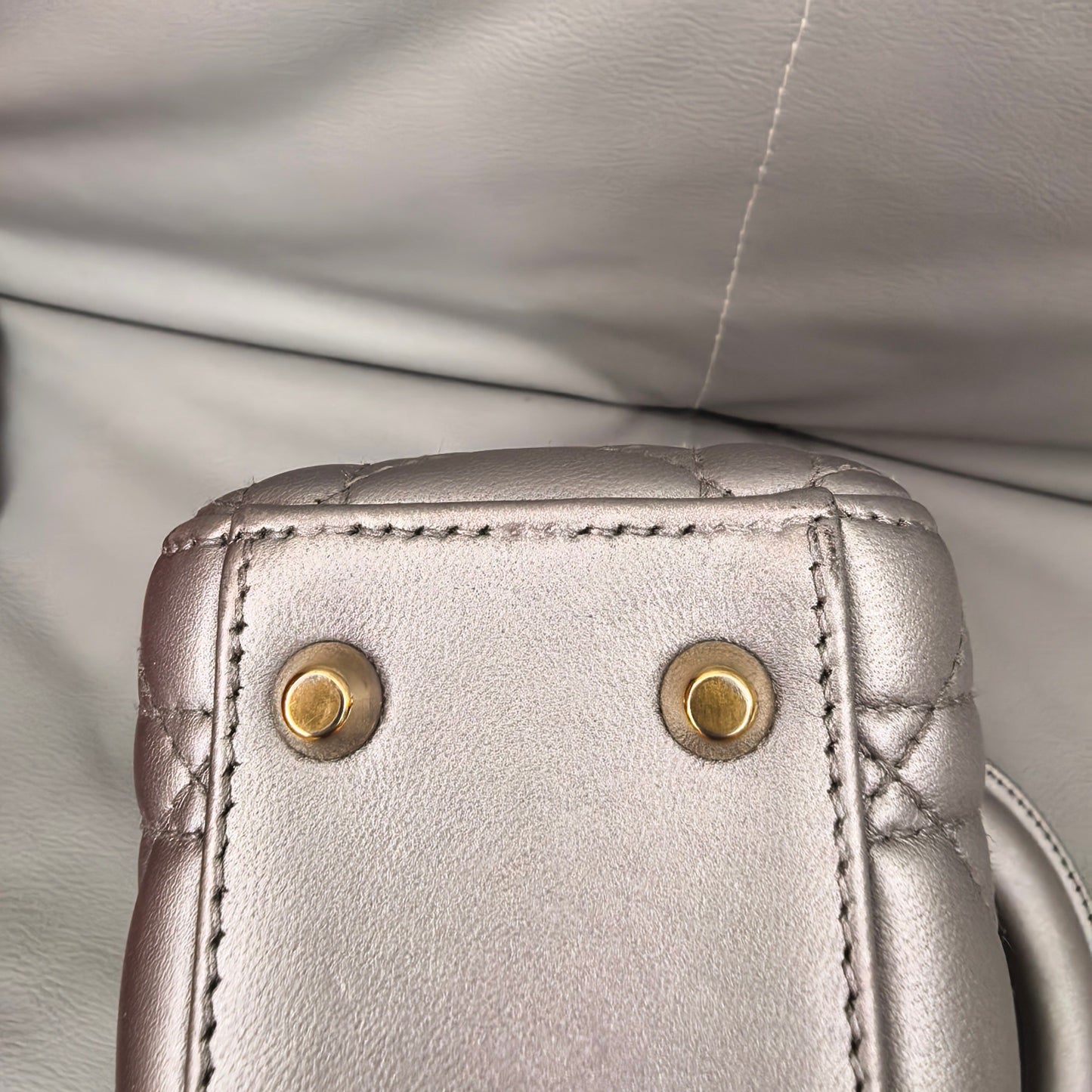 Dior - Lady Dior - Leather - Grey - (mini)