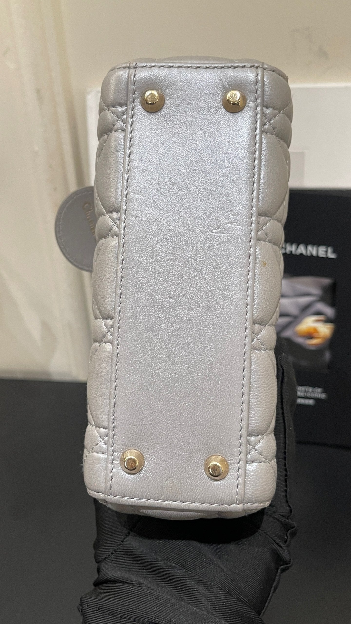 Dior - Lady Dior - Leather - Grey - (mini)