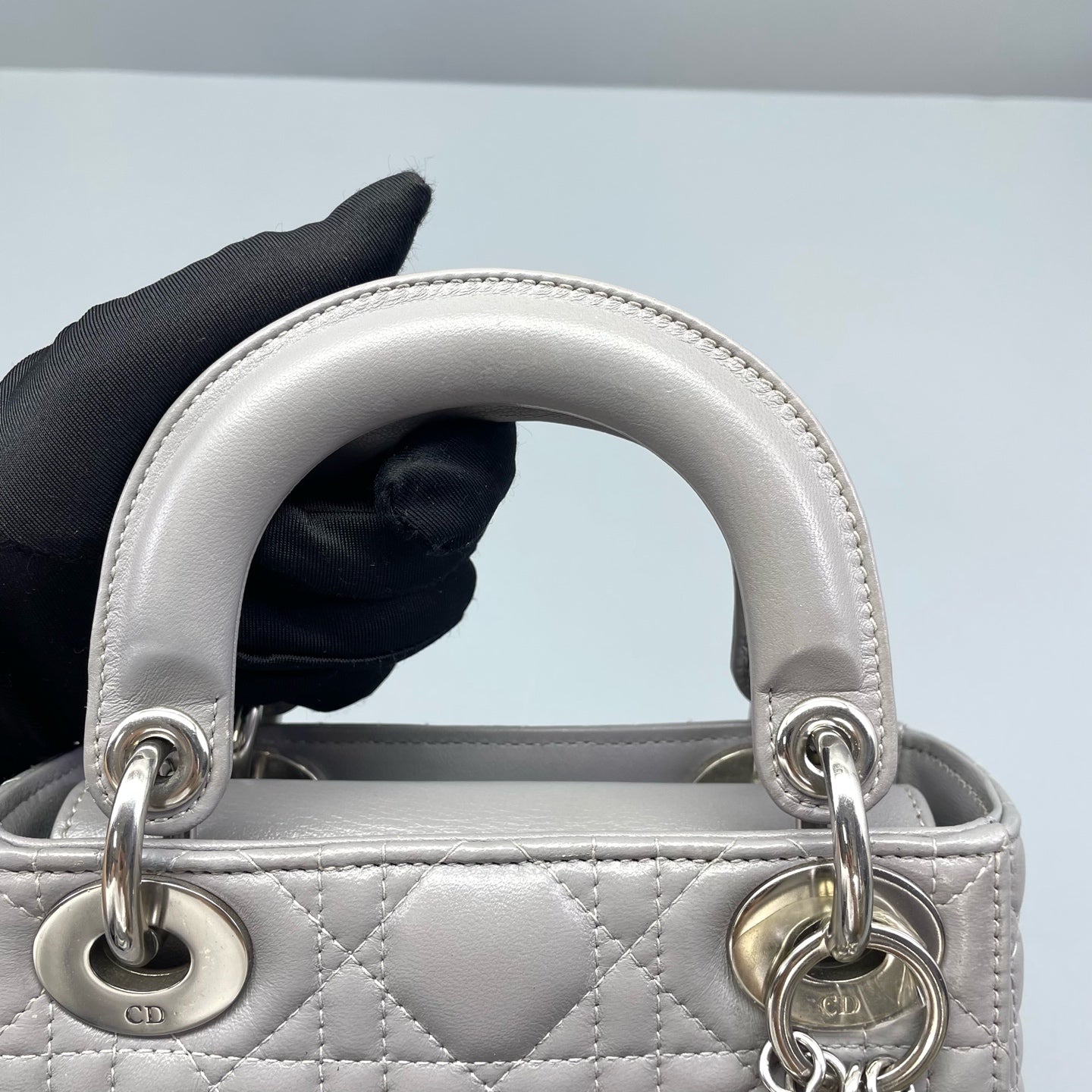 Dior - Lady Dior - Leather - Grey - (mini)