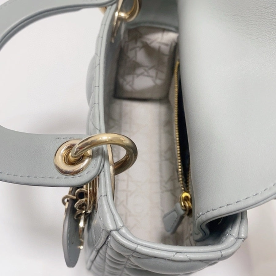 Dior - Lady Dior - Leather - Grey - (mini)