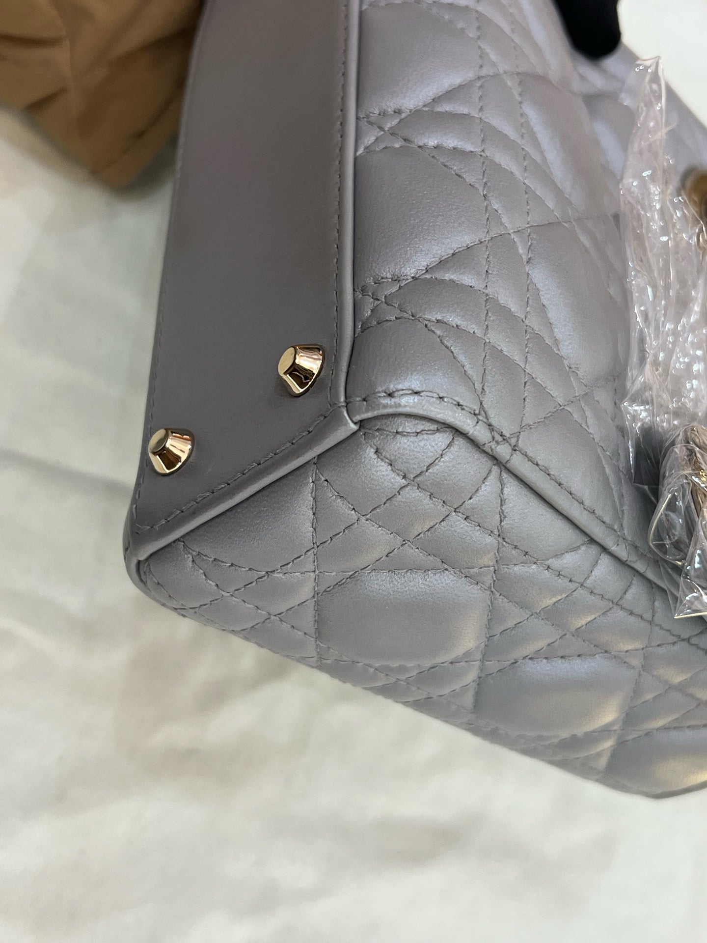 Dior - Lady Dior - Leather - Grey - (mini)