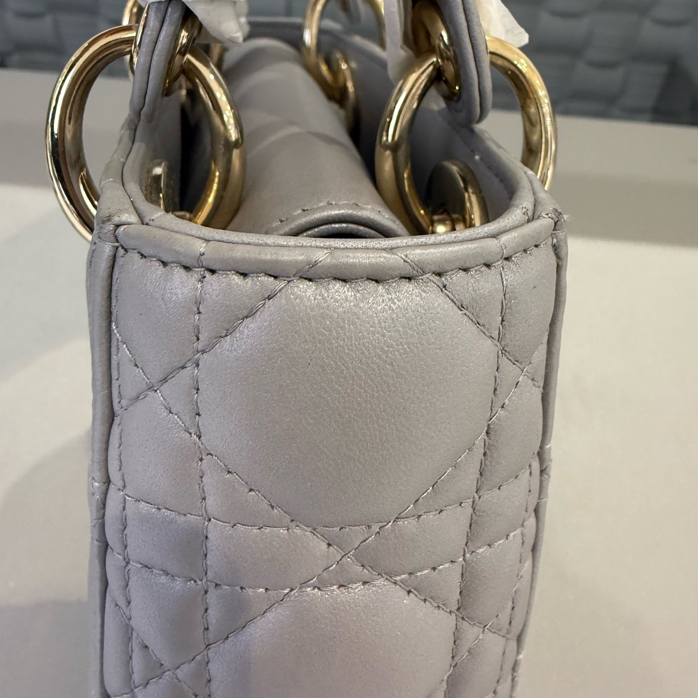 Dior - Lady Dior - Leather - Grey - (mini)