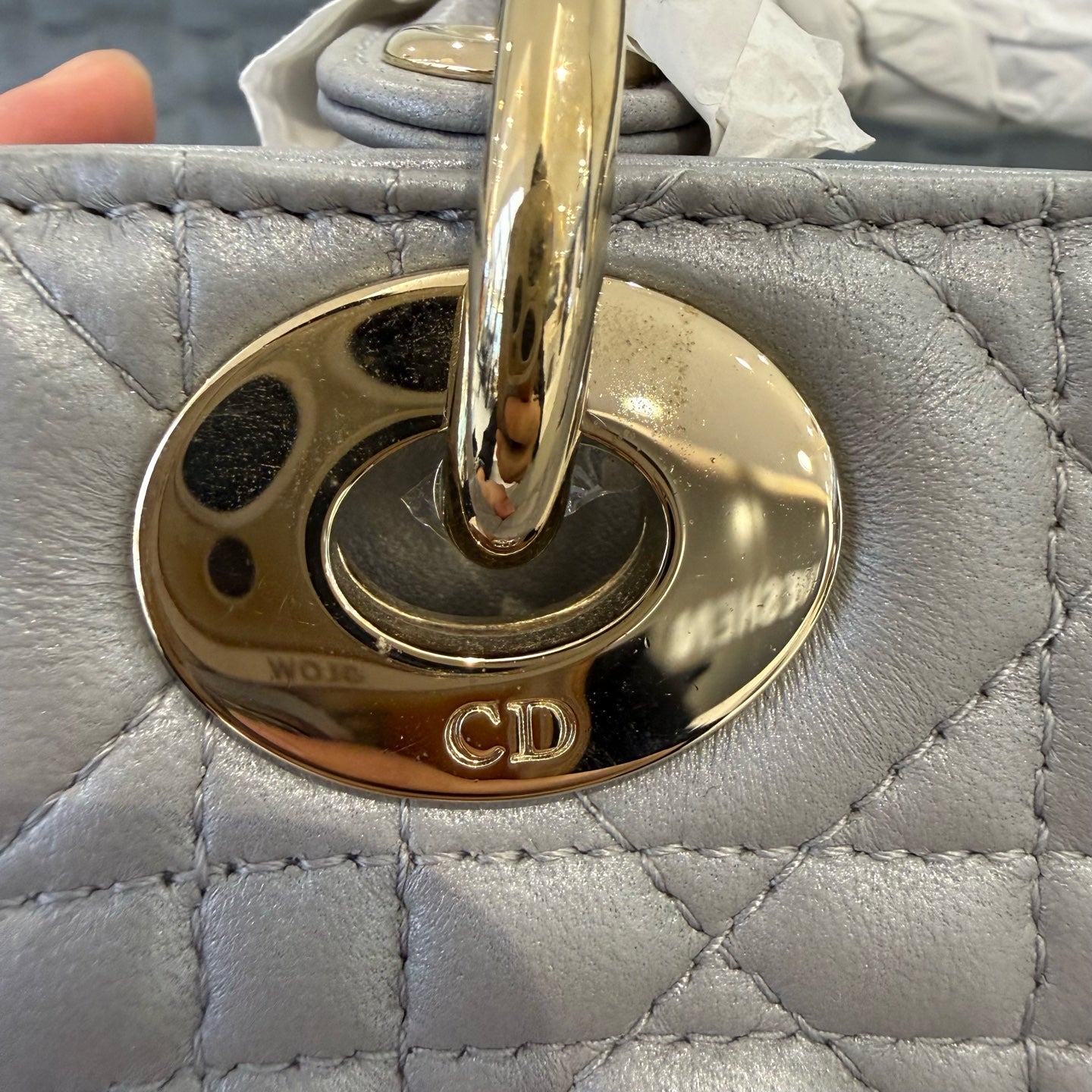 Dior - Lady Dior - Leather - Grey - (mini)
