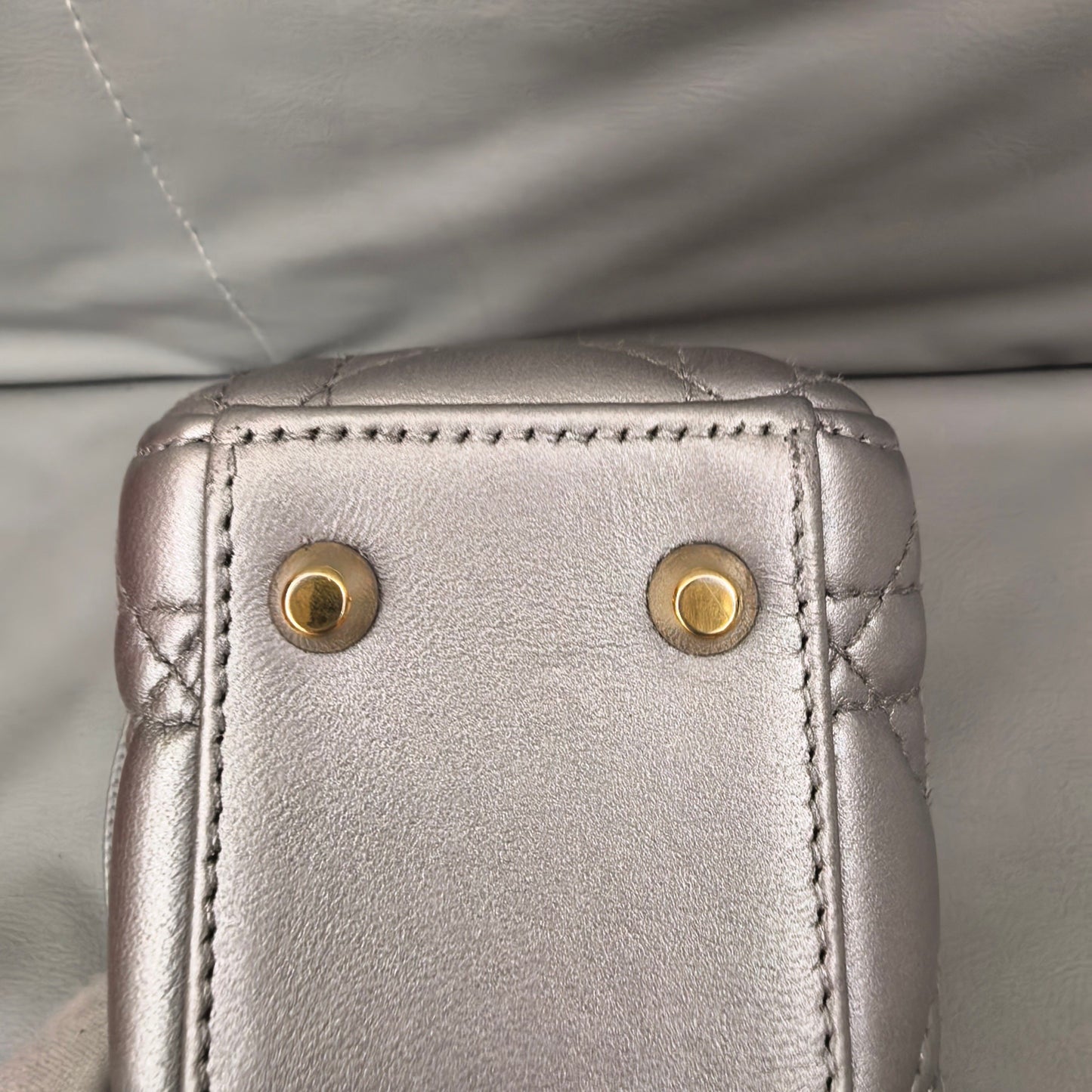 Dior - Lady Dior - Leather - Grey - (mini)
