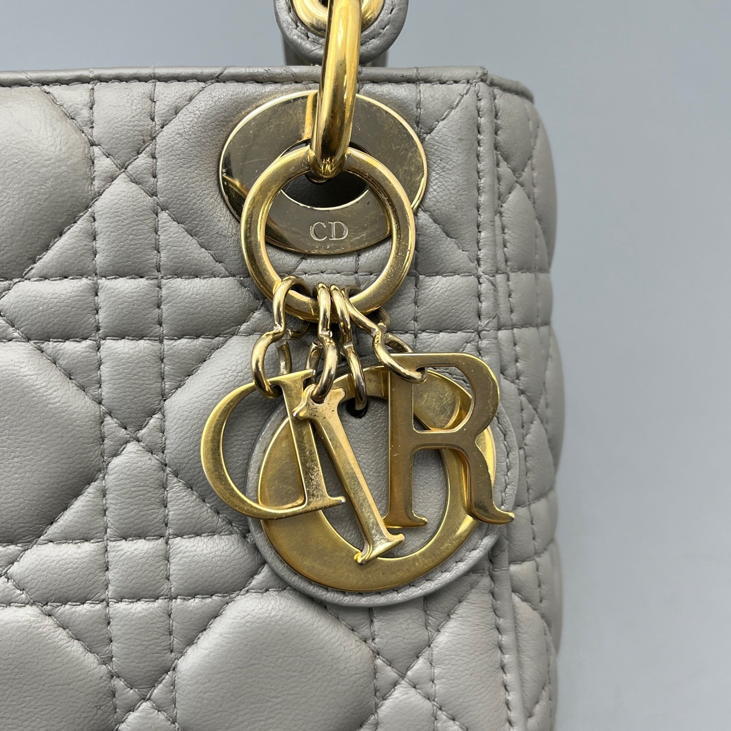 Dior - Lady Dior - Leather - Grey - (mini)
