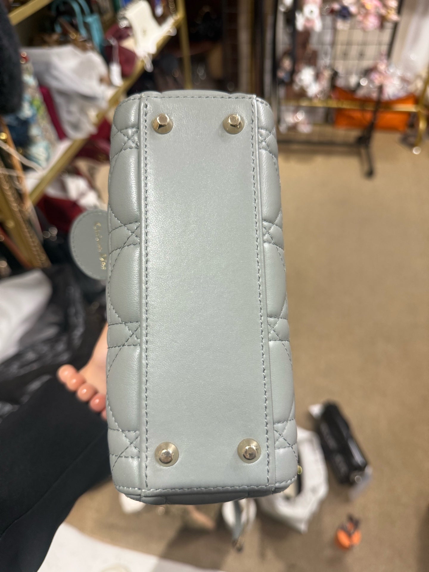 Dior - Lady Dior - Leather - Grey - (mini)