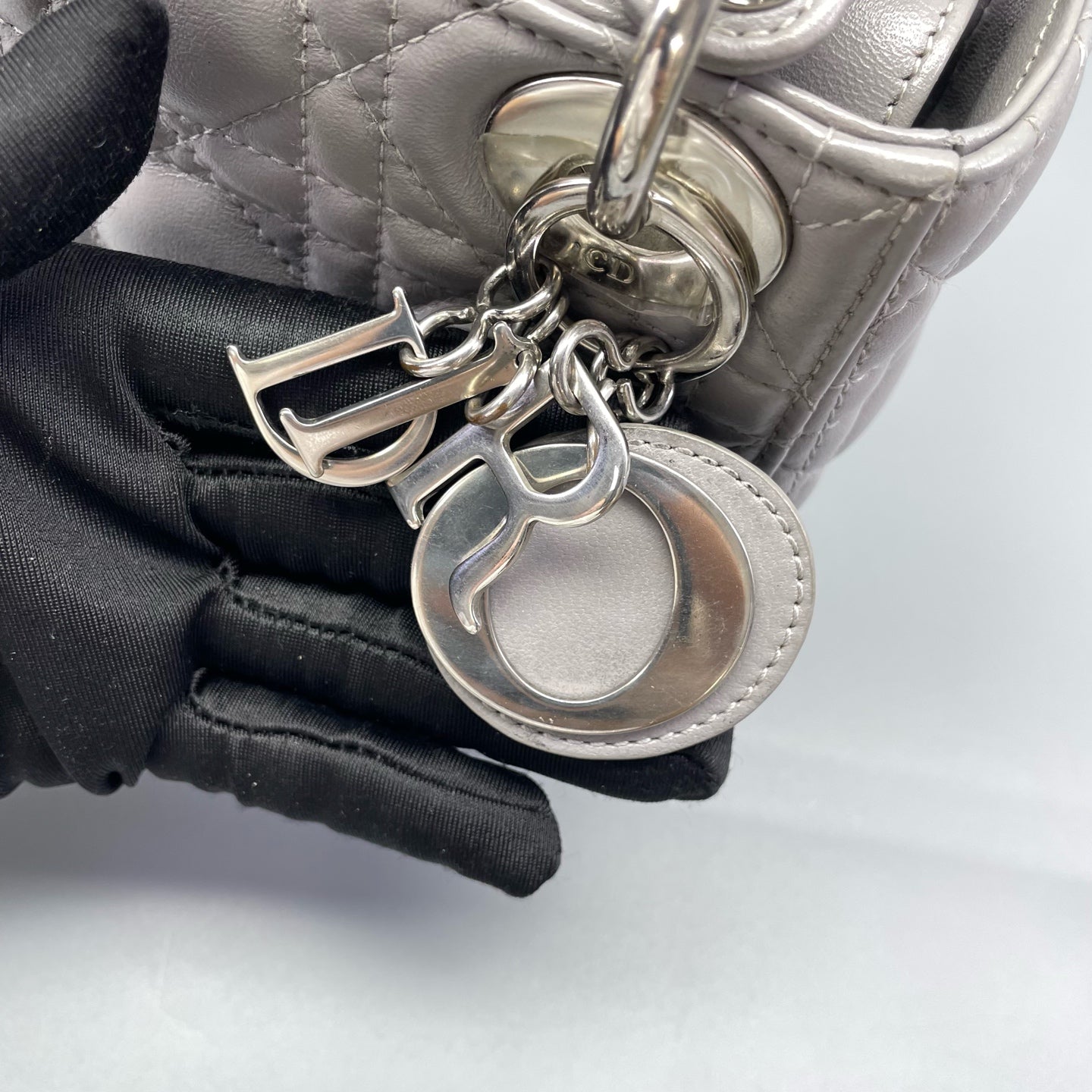 Dior - Lady Dior - Leather - Grey - (mini)