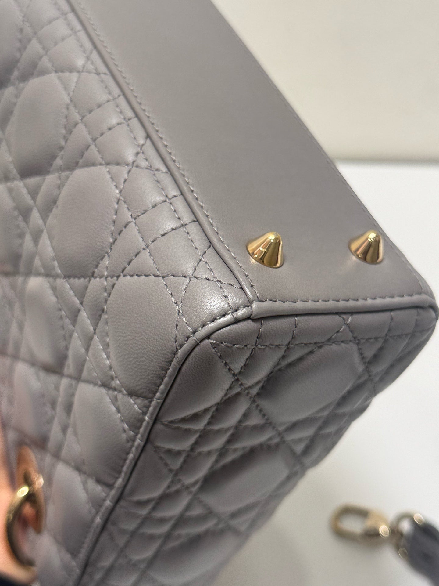 Dior - Lady Dior - Leather - Grey - (mini)
