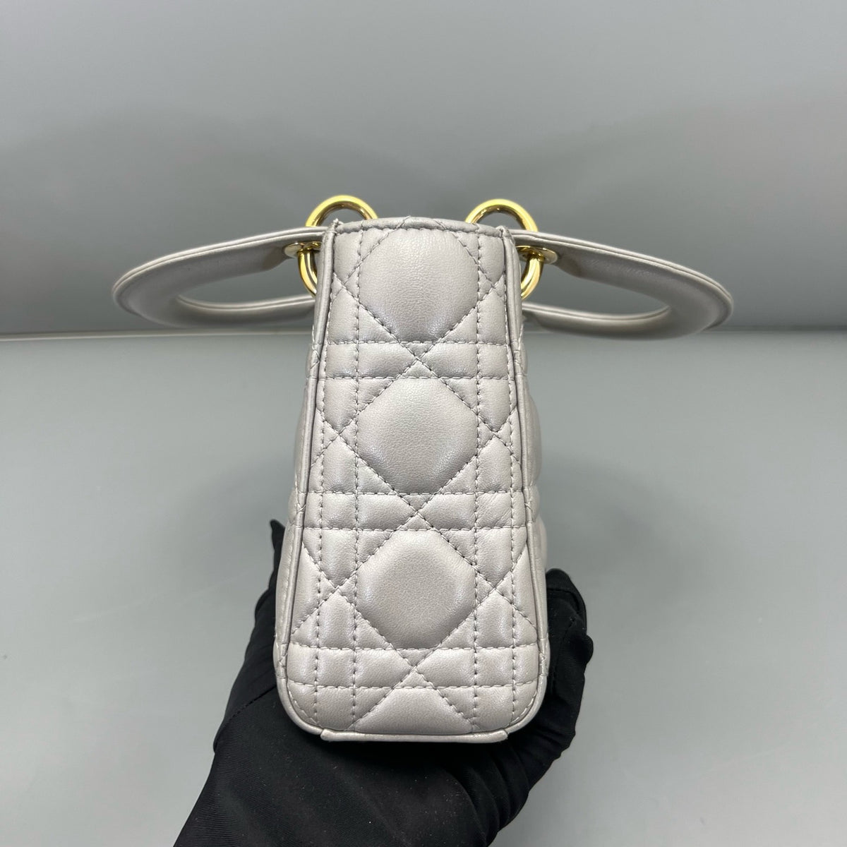 Dior - Lady Dior - Leather - Grey - (mini)