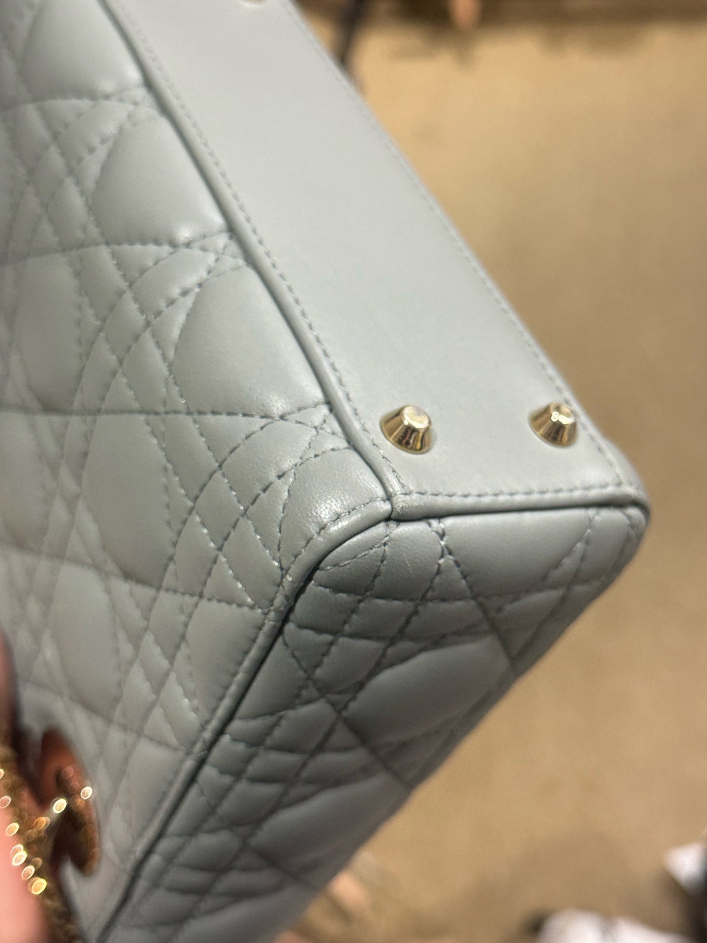 Dior - Lady Dior - Leather - Grey - (mini)