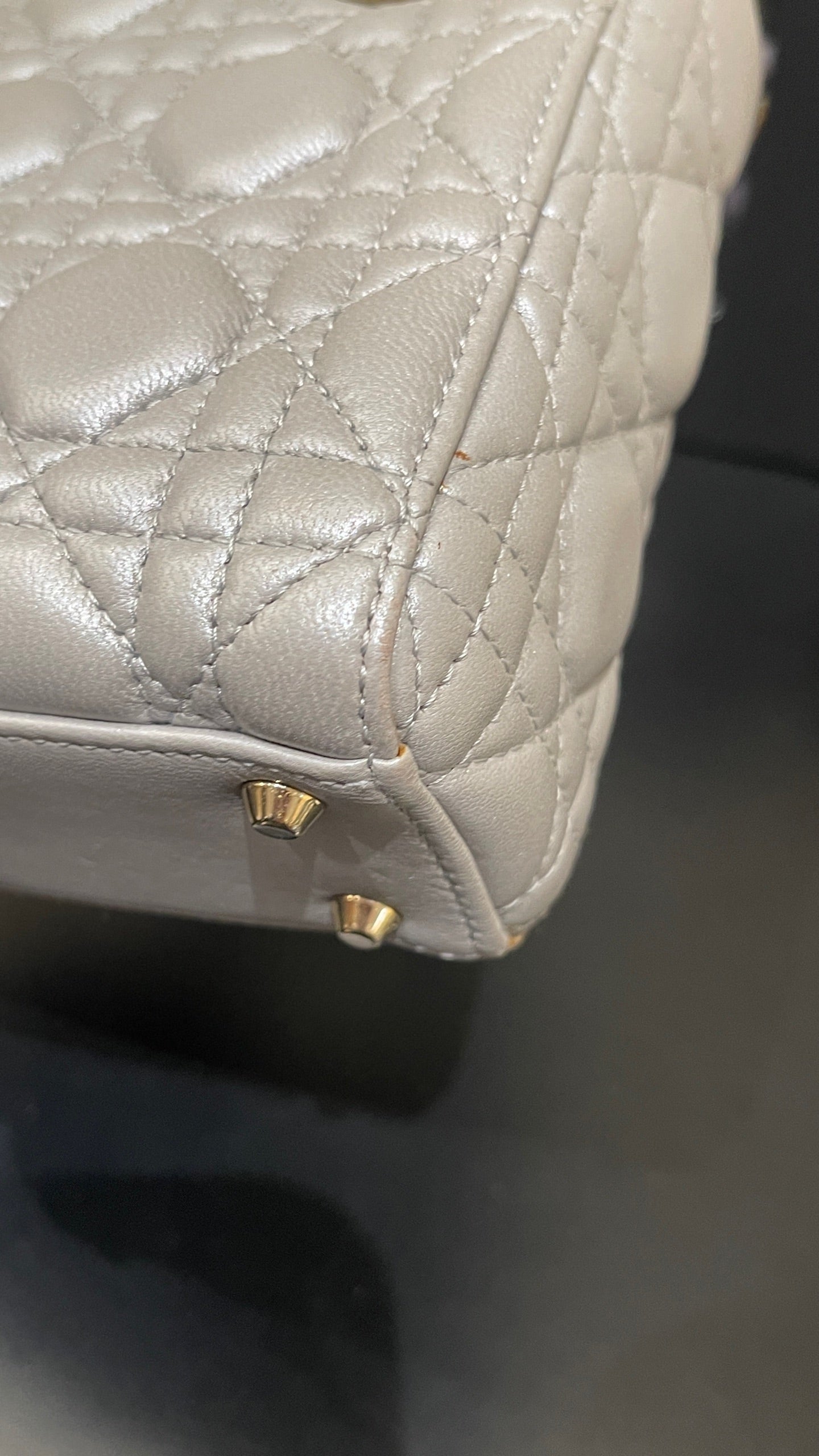 Dior - Lady Dior - Leather - Grey - (mini)