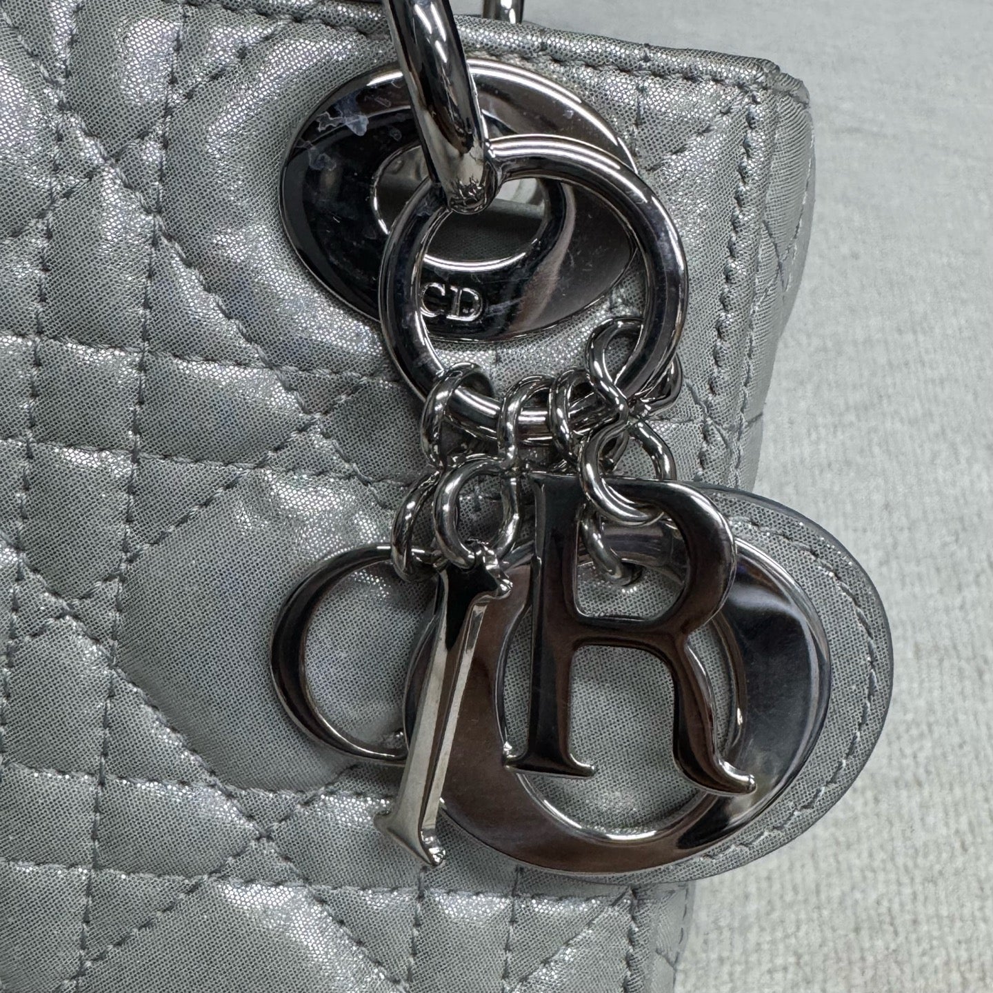 Dior - Lady Dior - Leather - Grey - (mini)