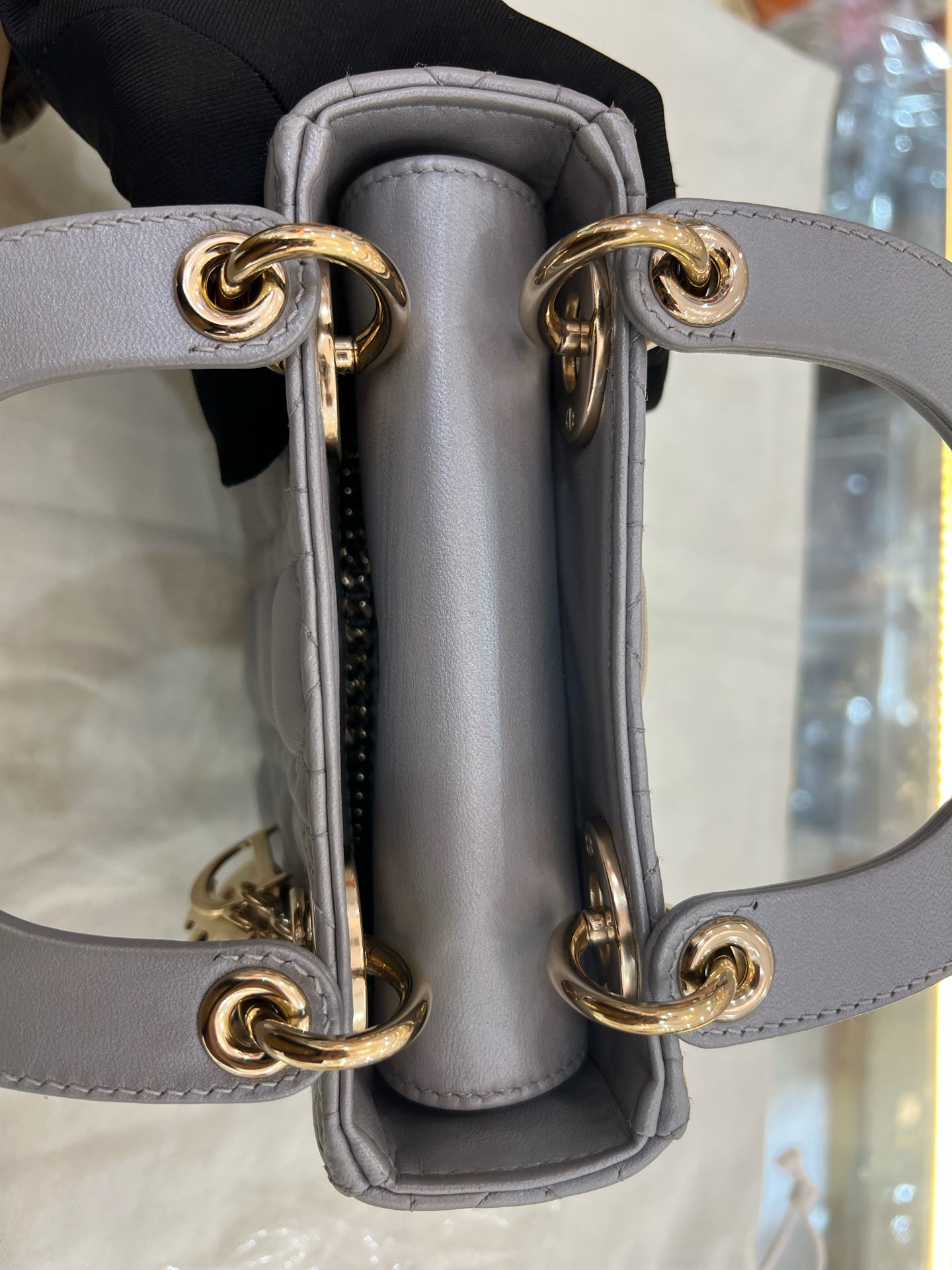 Dior - Lady Dior - Leather - Grey - (mini)