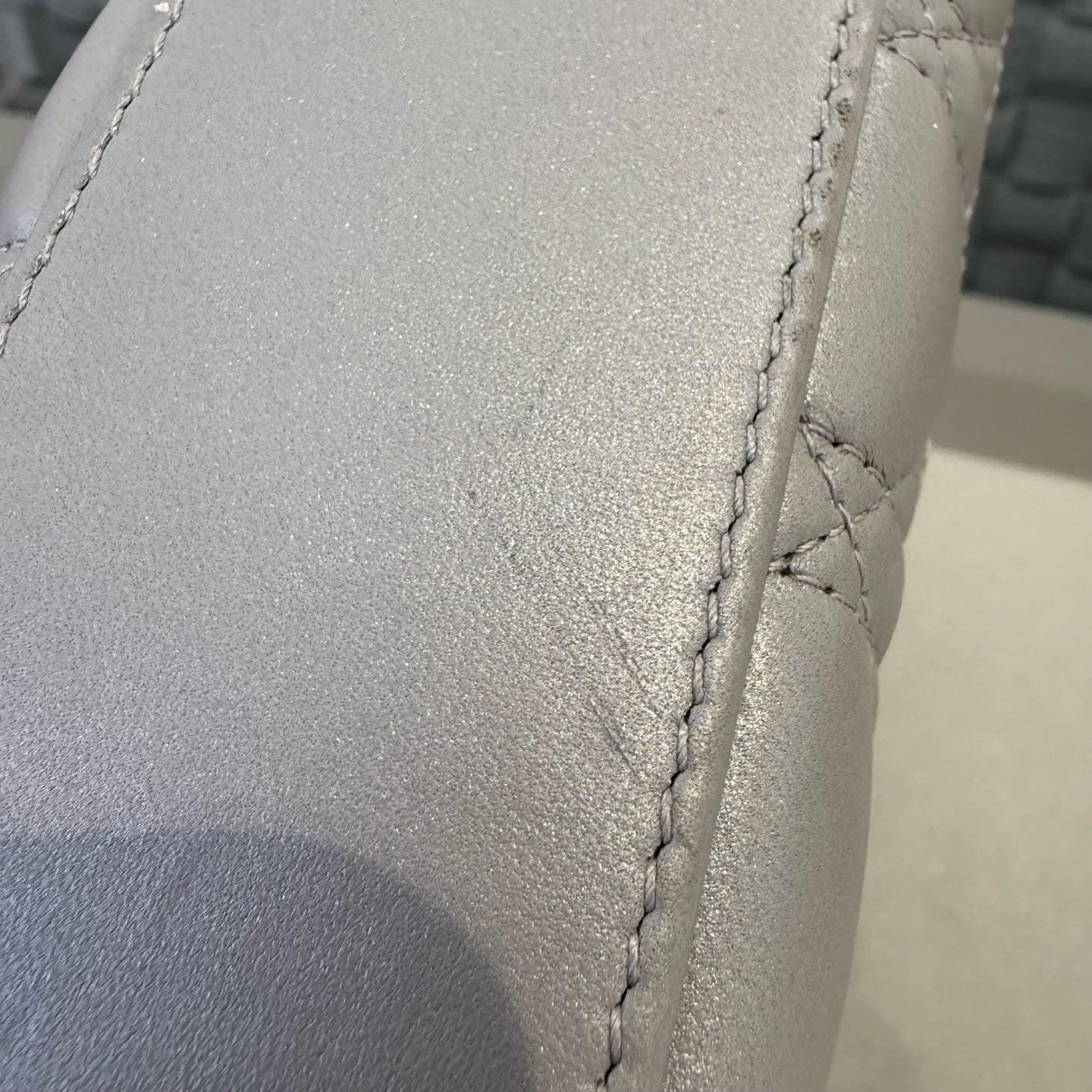Dior - Lady Dior - Leather - Grey - (mini)