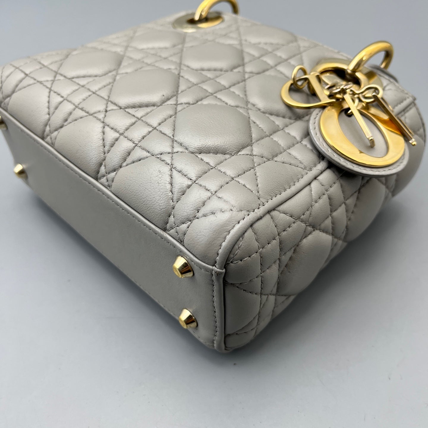 Dior - Lady Dior - Leather - Grey - (mini)