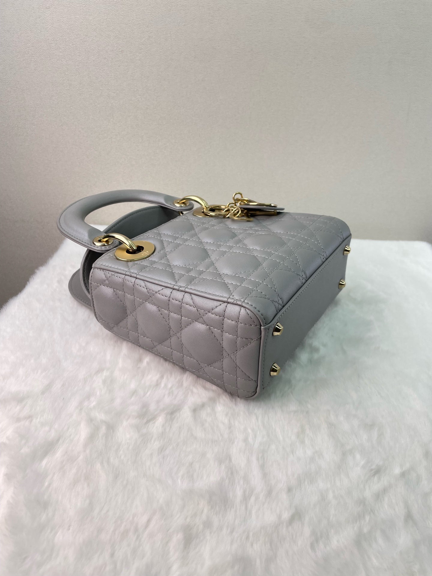 Dior - Lady Dior - Leather - Grey - (mini)
