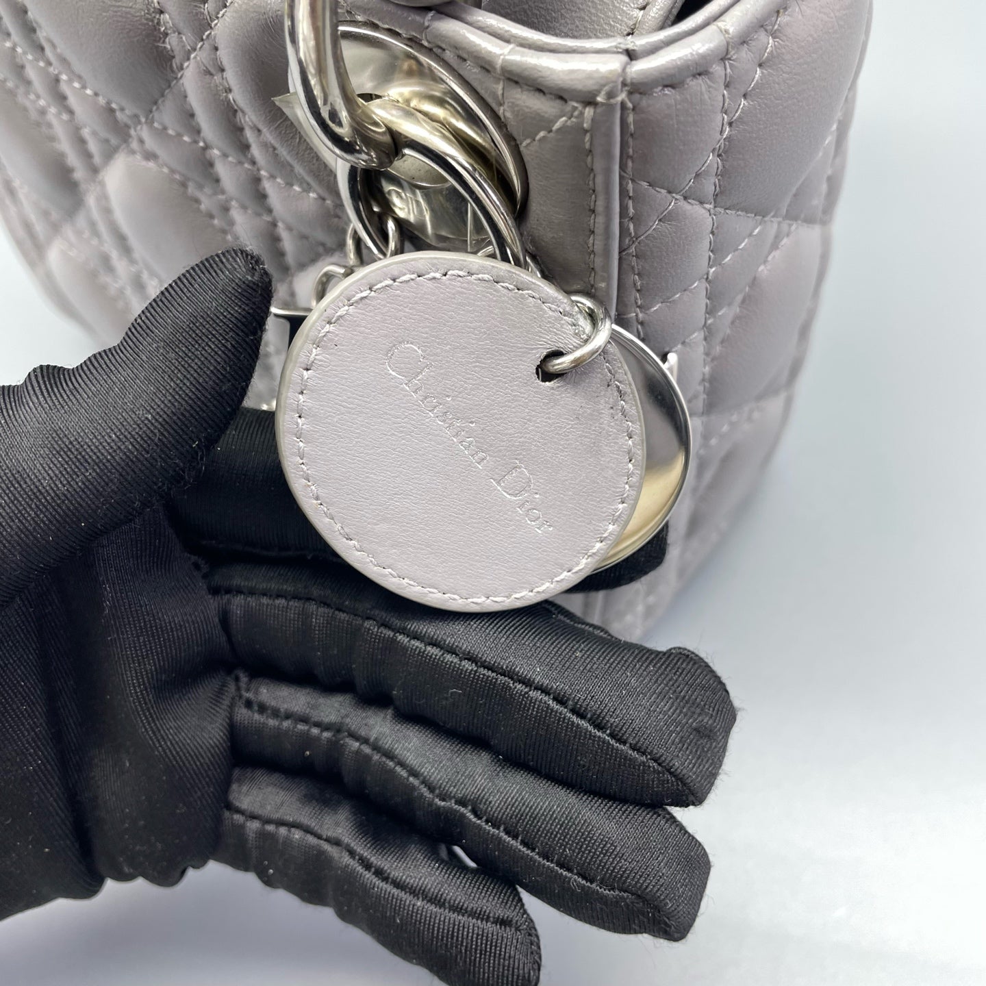 Dior - Lady Dior - Leather - Grey - (mini)