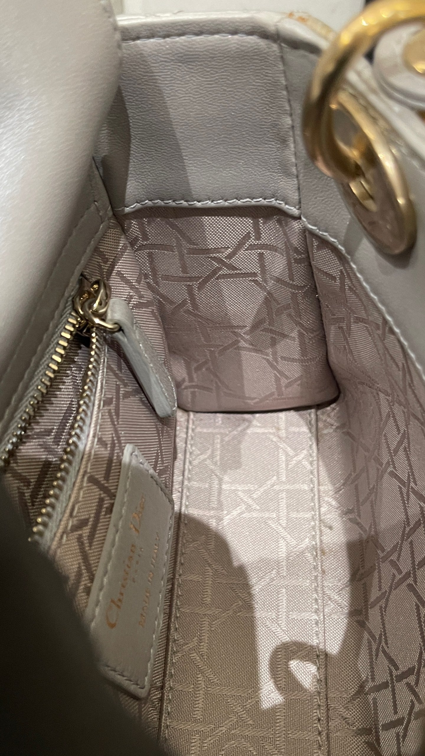 Dior - Lady Dior - Leather - Grey - (mini)