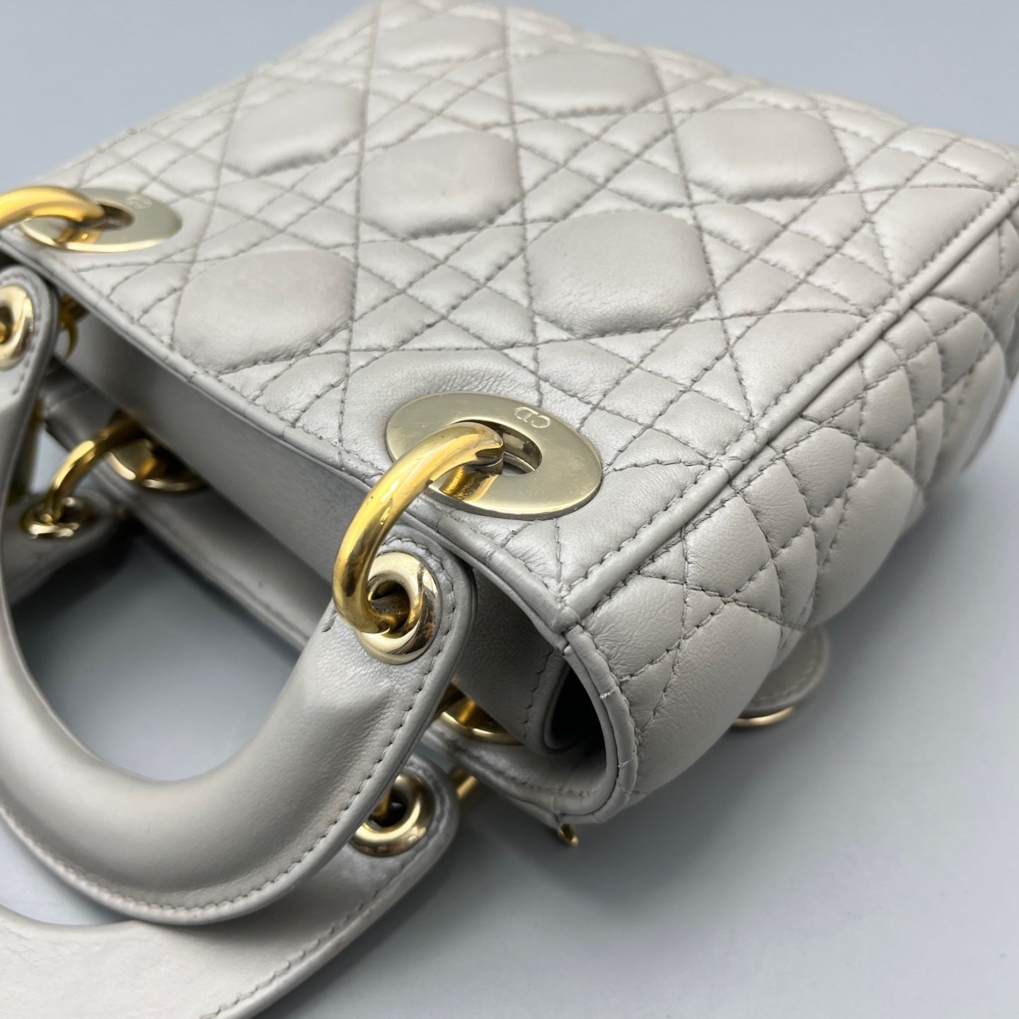 Dior - Lady Dior - Leather - Grey - (mini)