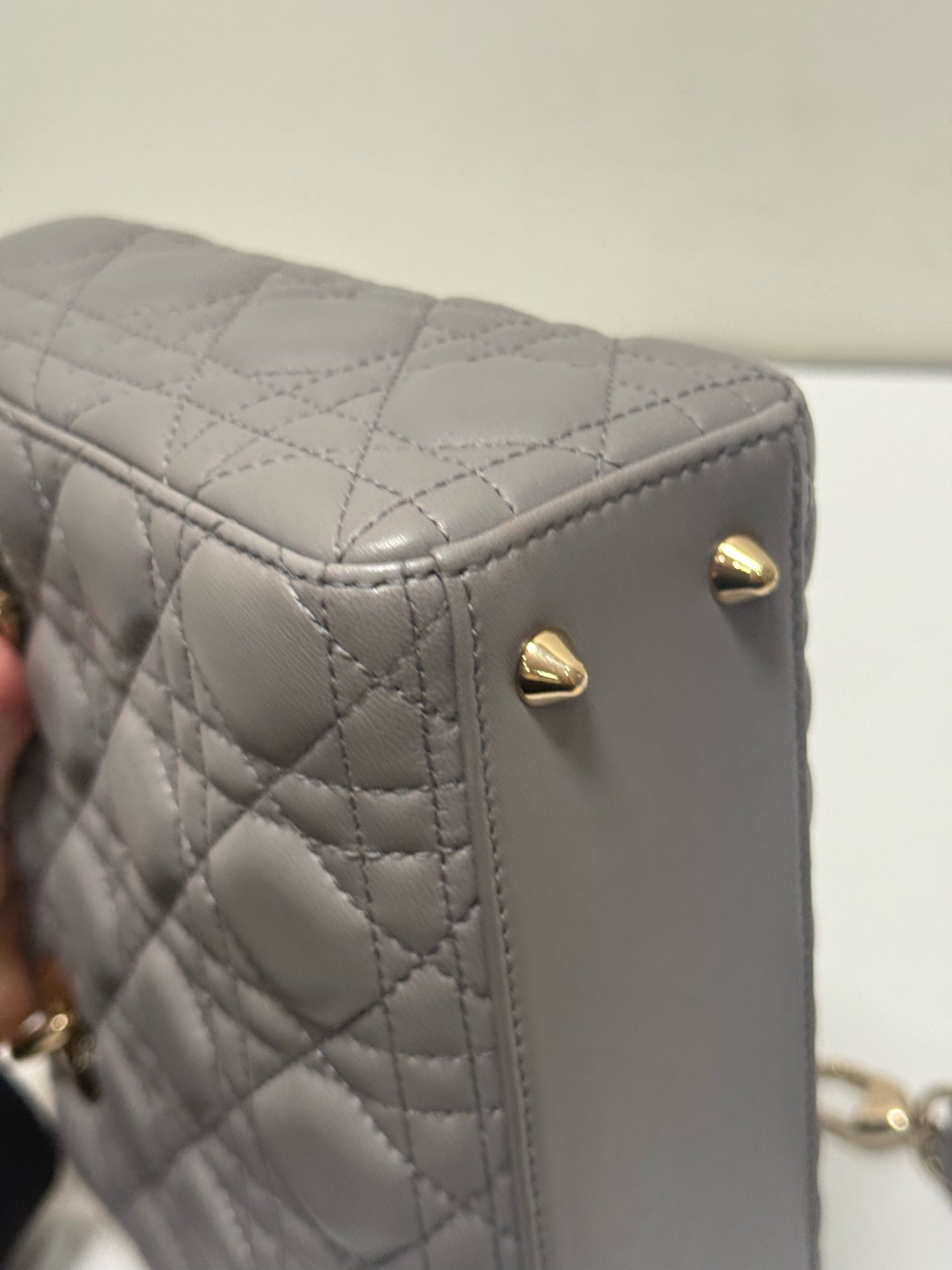 Dior - Lady Dior - Leather - Grey - (mini)