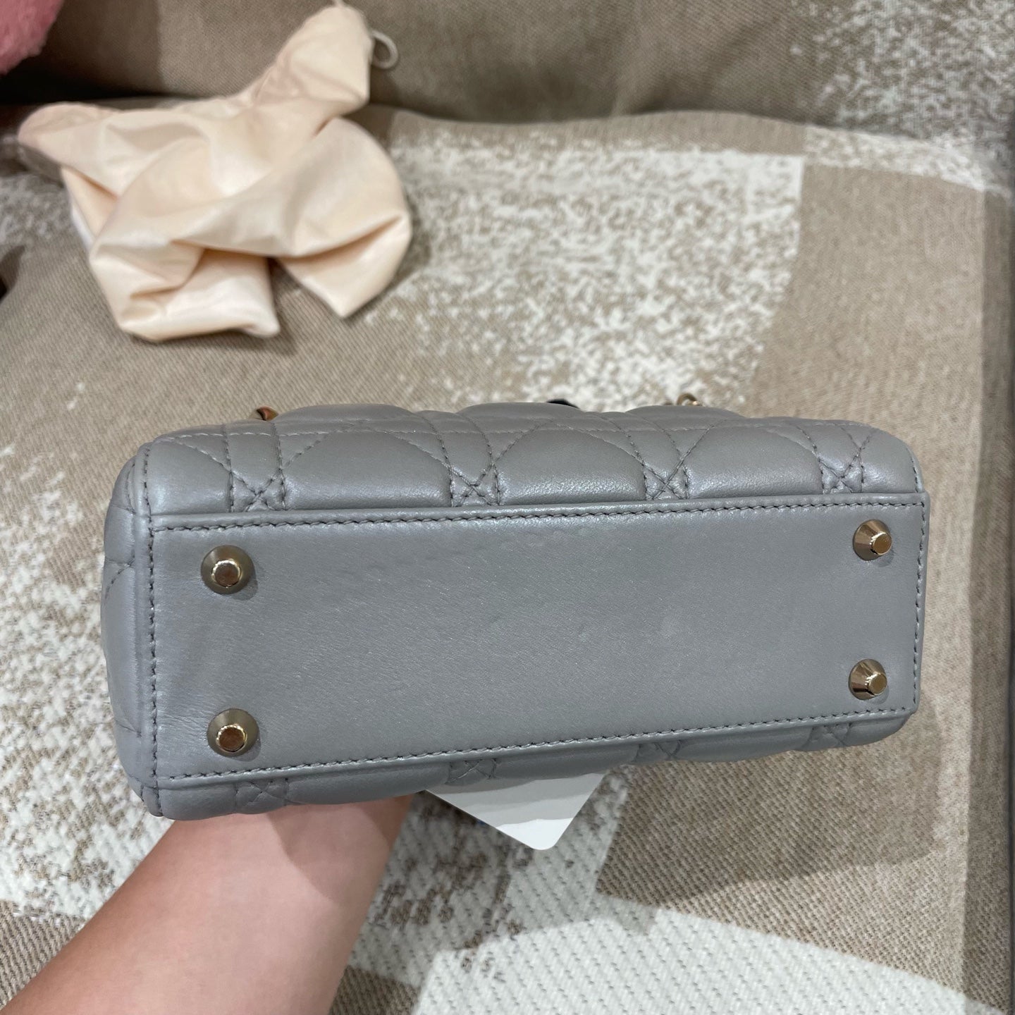 Dior - Lady Dior - Leather - Grey - (mini)