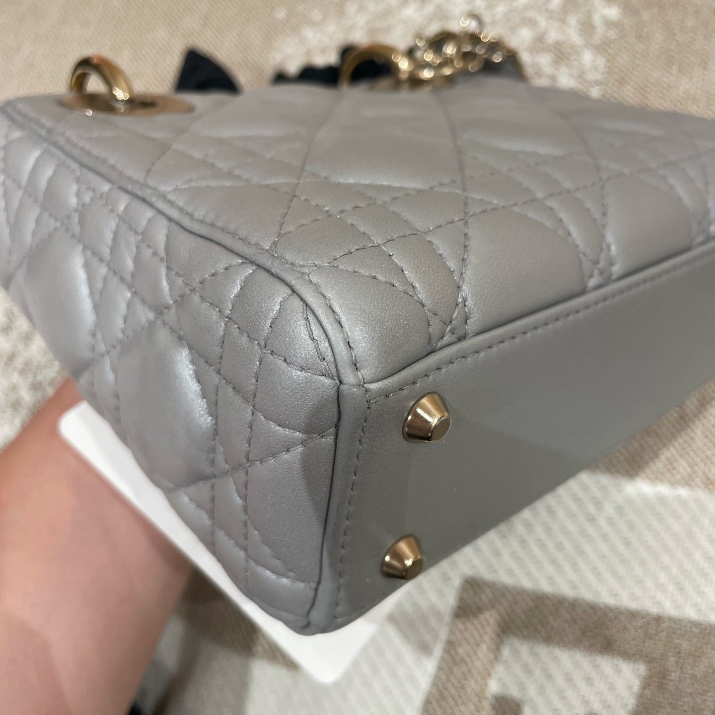 Dior - Lady Dior - Leather - Grey - (mini)