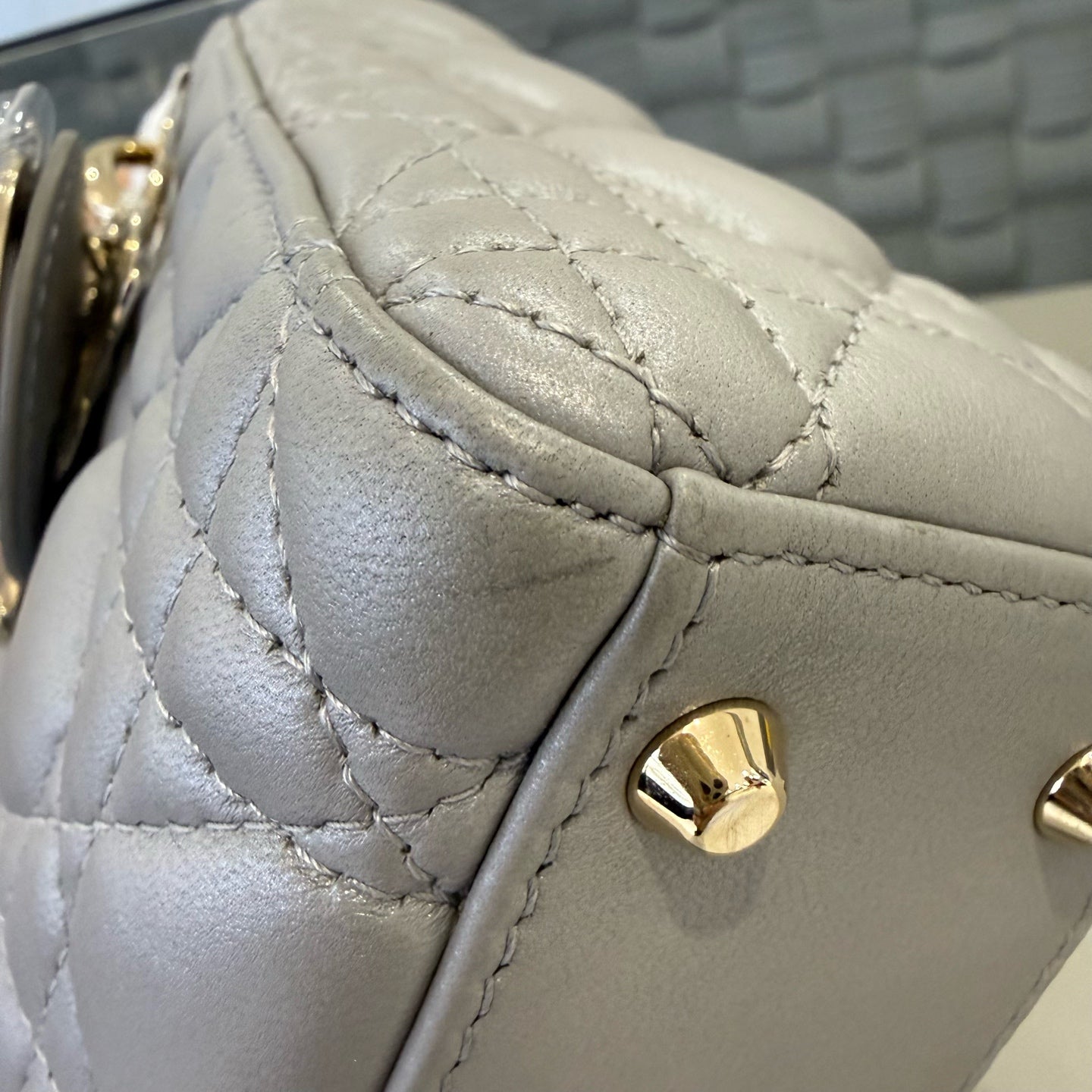 Dior - Lady Dior - Leather - Grey - (mini)