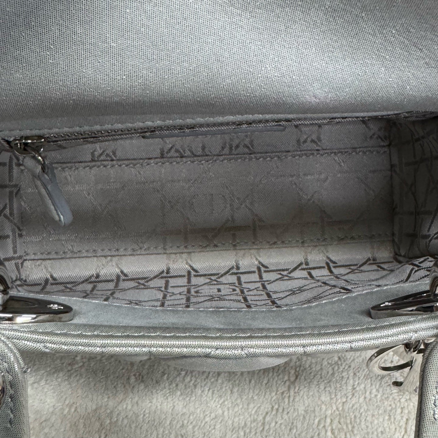 Dior - Lady Dior - Leather - Grey - (Mini)