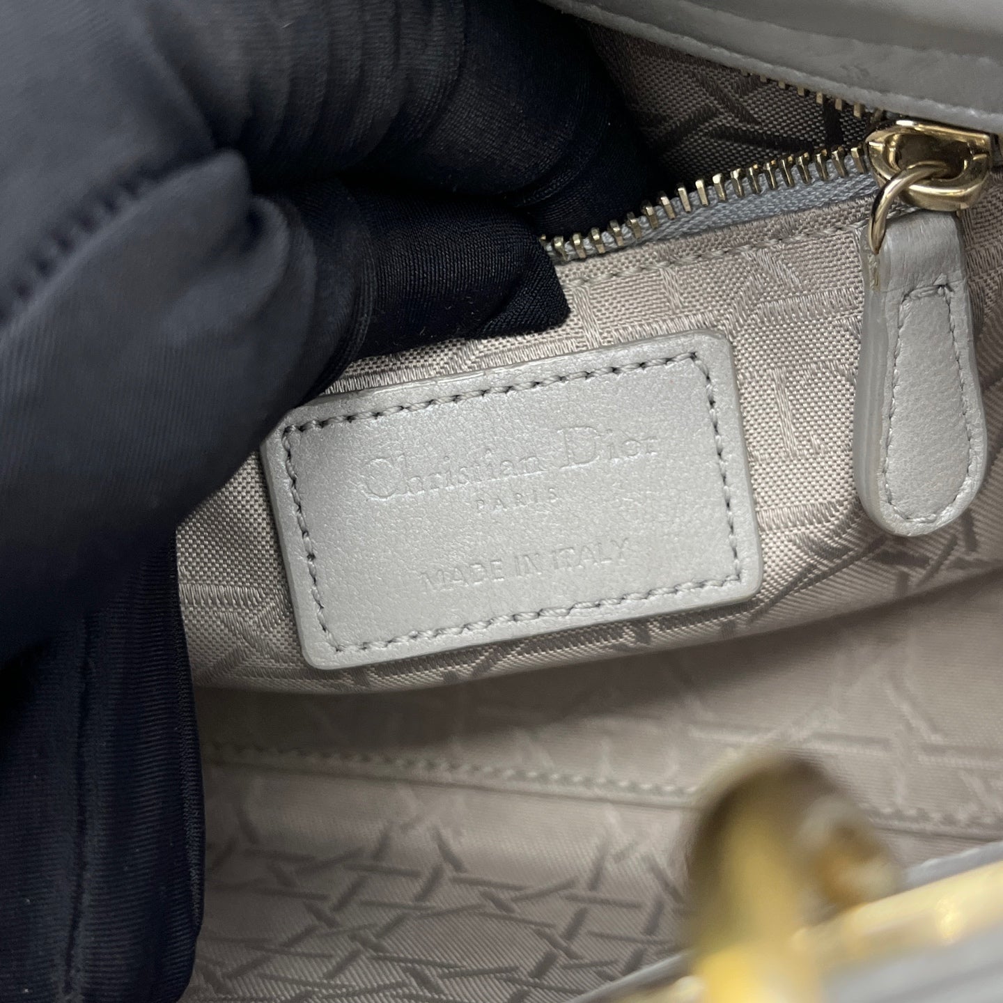 Dior - Lady Dior - Leather - Grey - (mini)